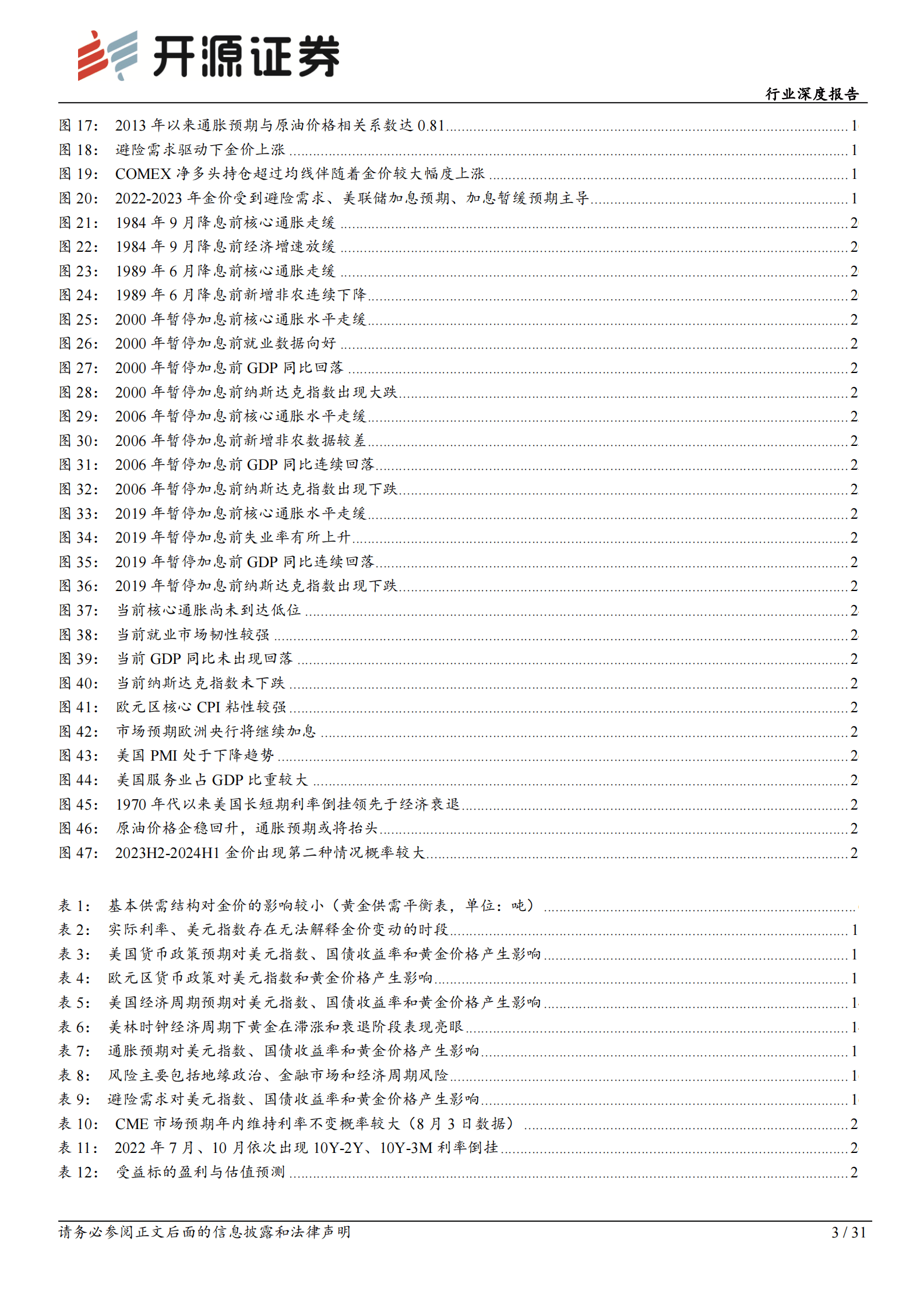 有色金属行业深度报告：黄金定价与预期理论，2023H2金价走势展望 第3页