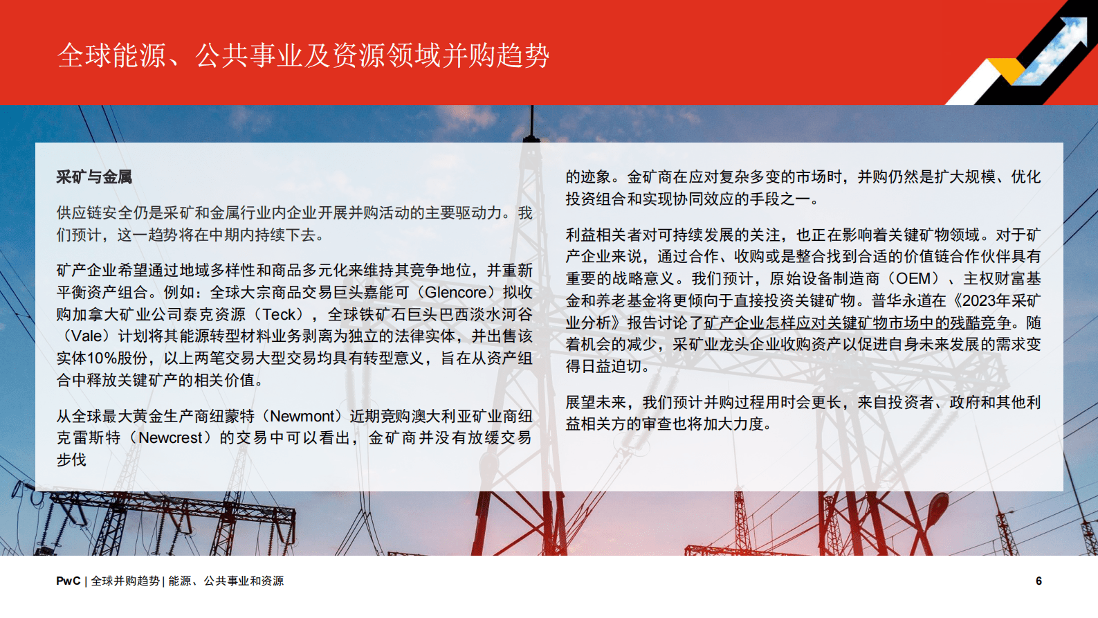普华永道：2023年全球能源、公用事业及资源并购趋势-中期回顾及展望 第6页
