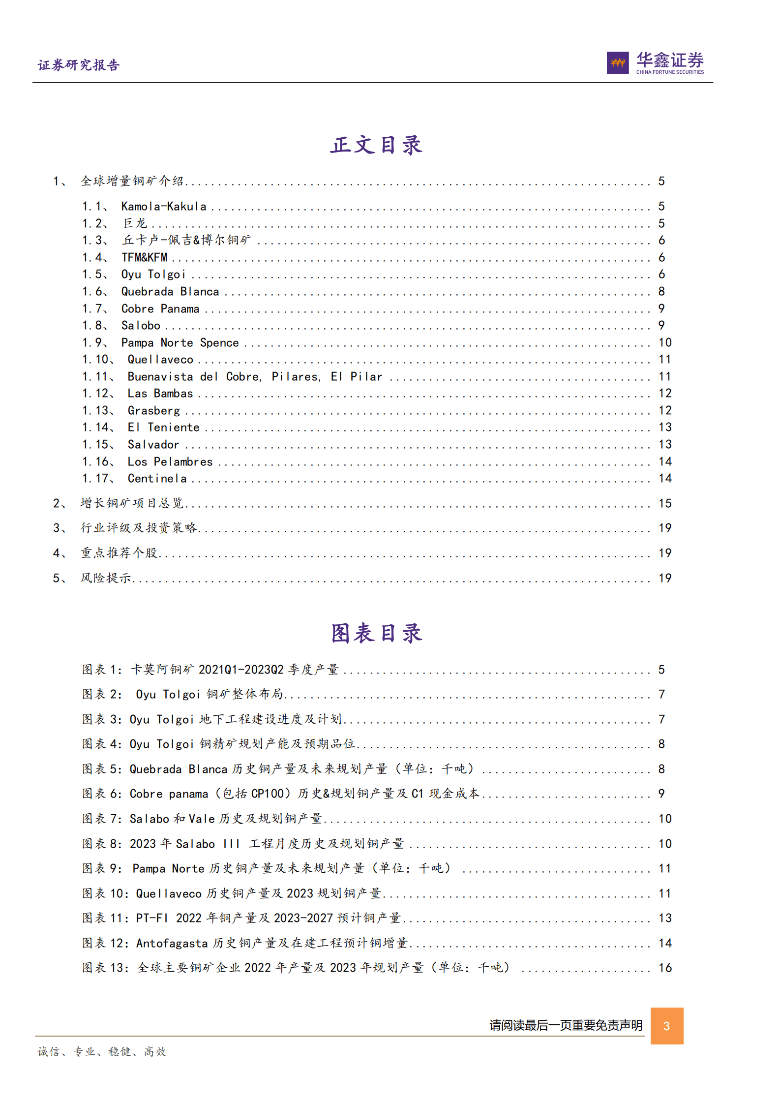 工业金属行业深度报告：全球二十大增量铜矿项目盘点 第3页
