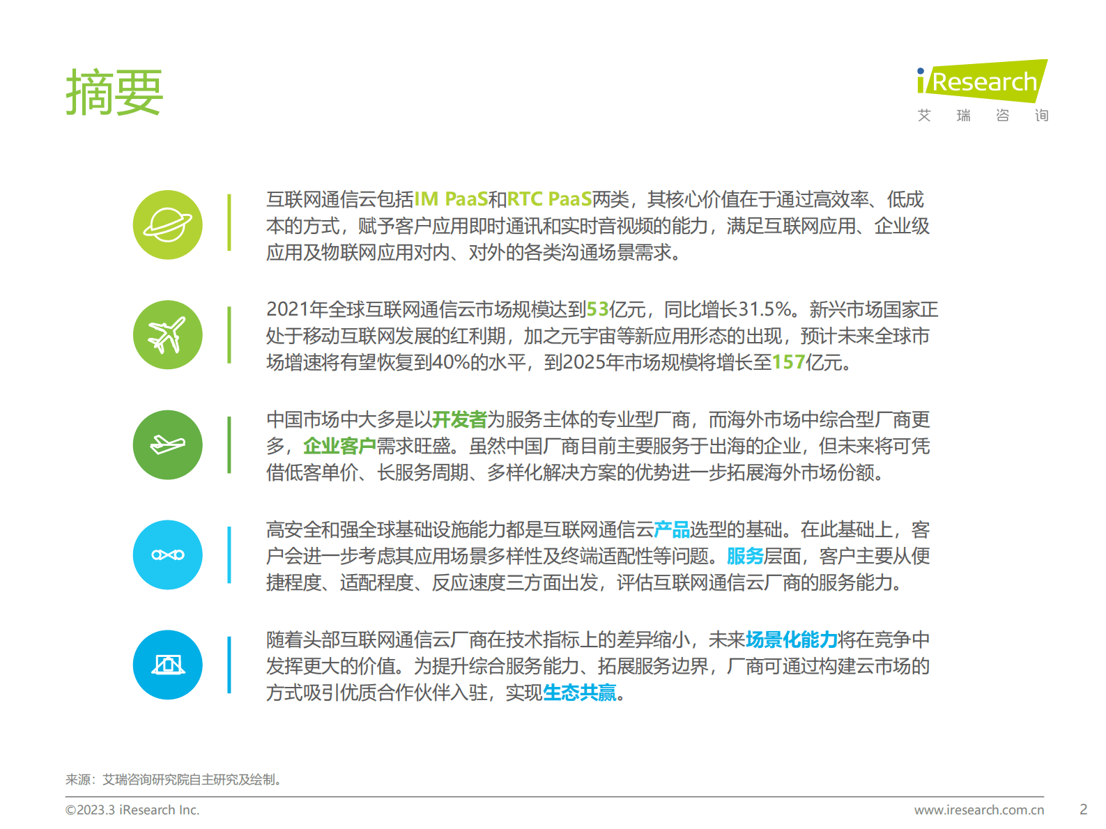 2023年全球互联网通信云行业研究报告-艾瑞咨询 第2页