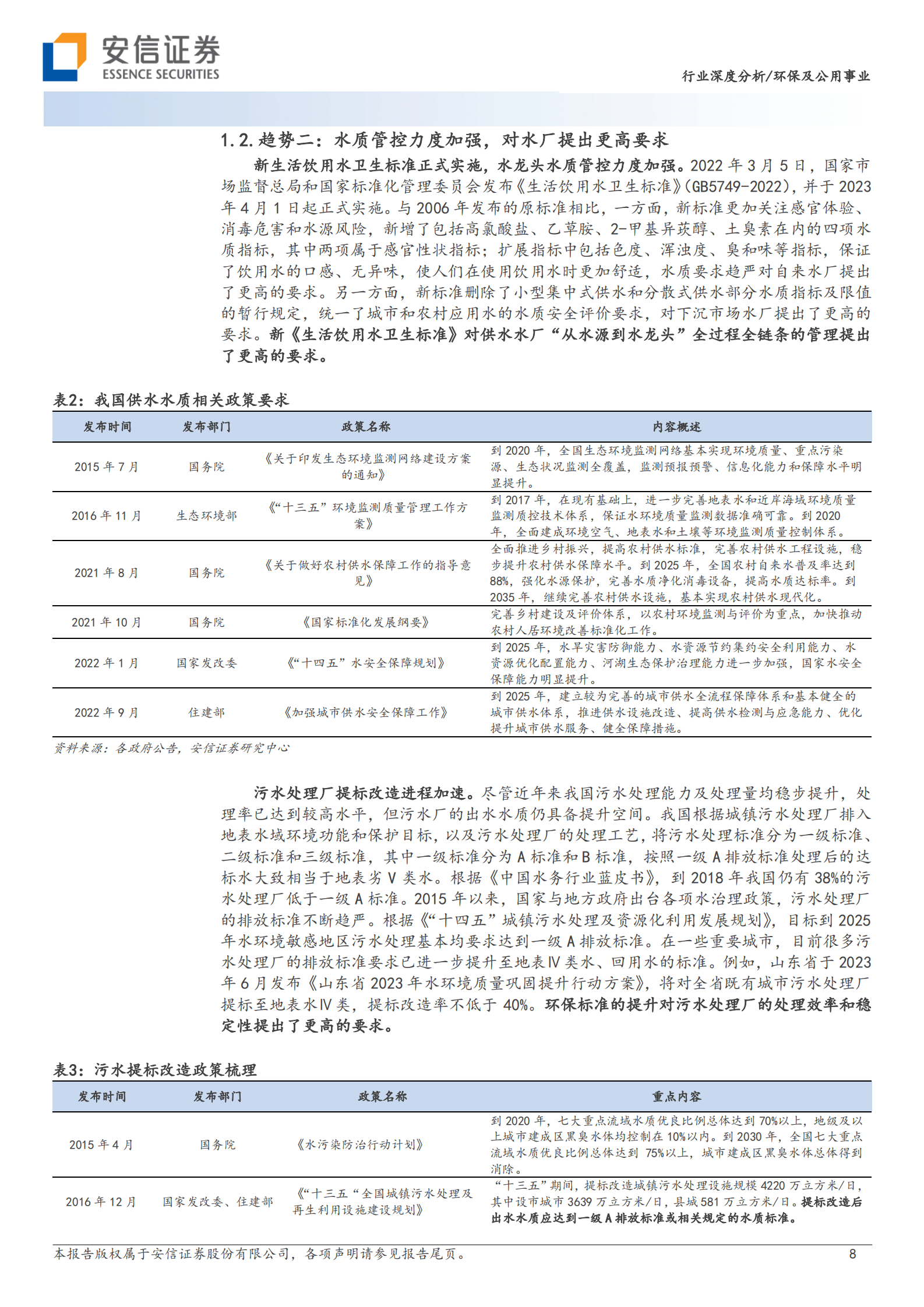 环保及公用事业：智慧水务：数字中国驱动下水务公司降本增效的必由之路 第8页
