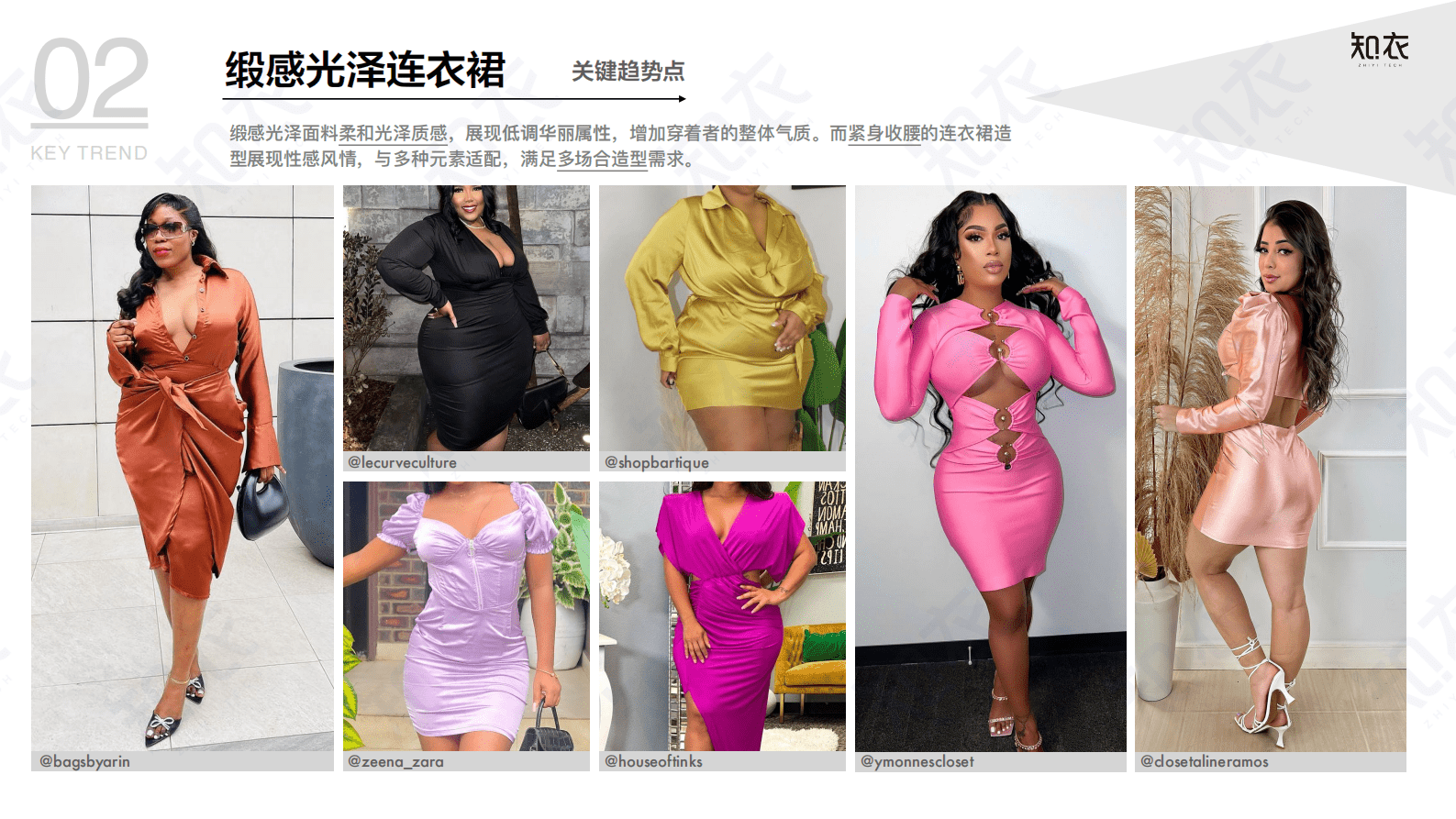 2023年ins风格单品趋势分析&mdash;&mdash;性感华丽复古风:大码女装-知衣科技 第8页