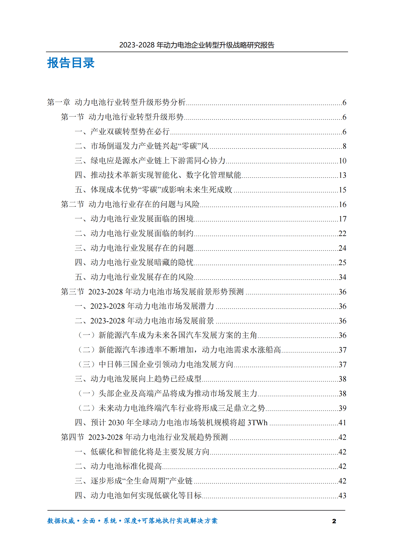 2023-2028年动力电池企业转型升级战略研究报告 第2页