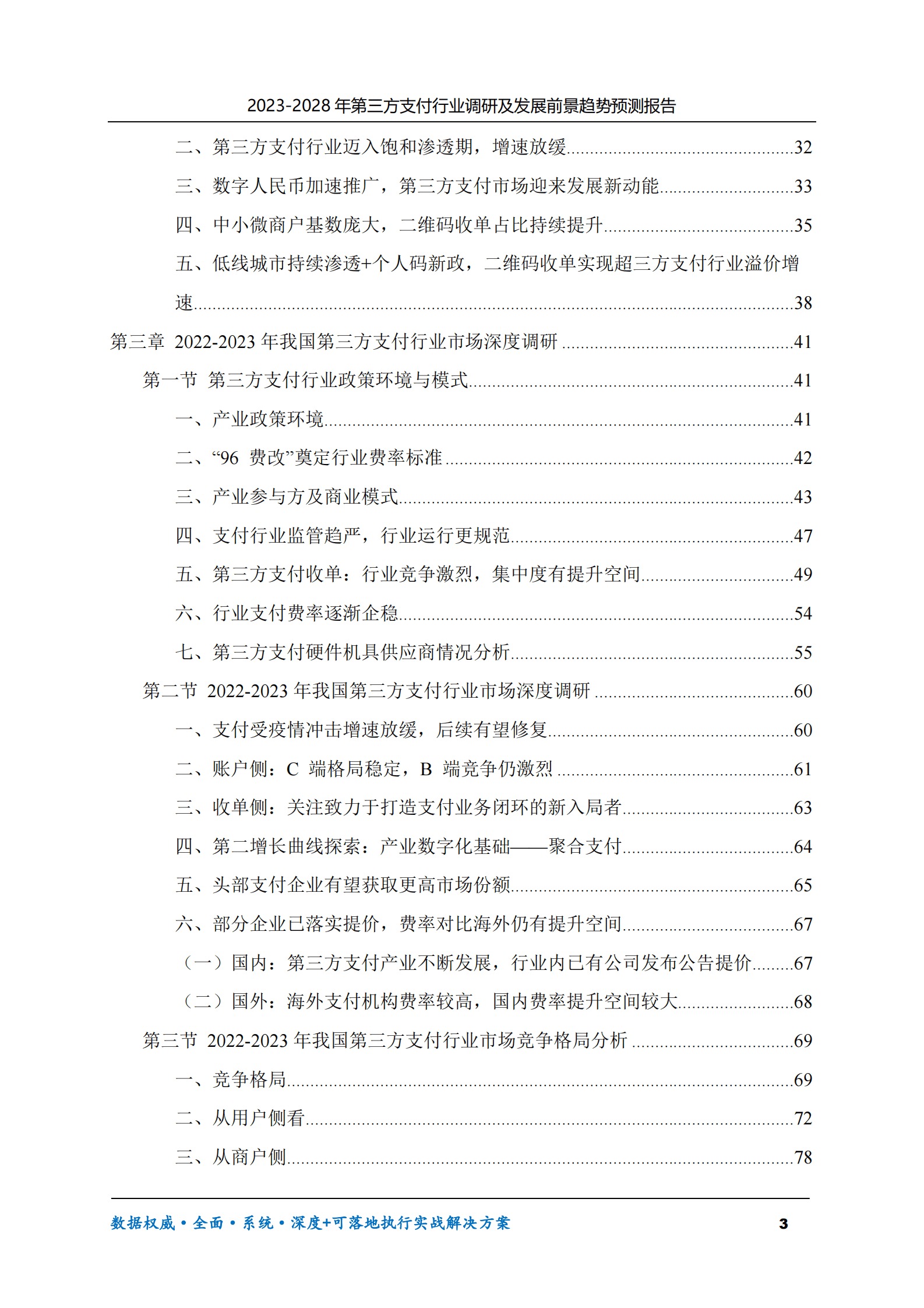 2023-2028年第三方支付行业调研及发展前景趋势预测报告 第3页