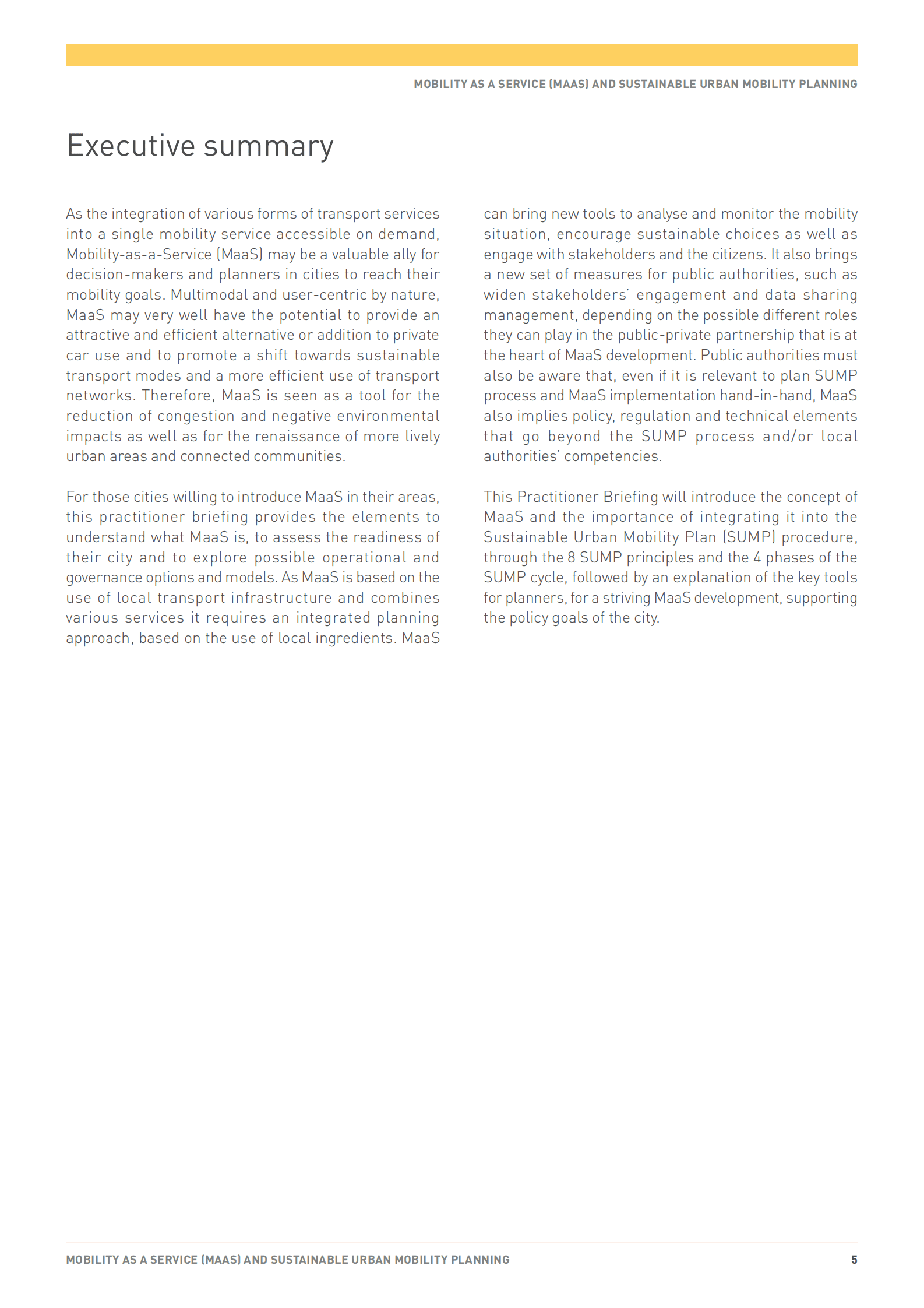 Eltis：出行即服务和可持续城市交通规划报告（英文版） 第5页