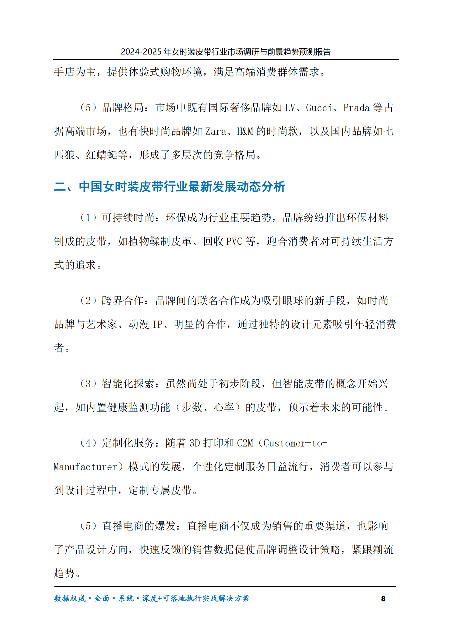 2024-2030年女时装皮带行业市场调研及前景趋势预测报告 第8页