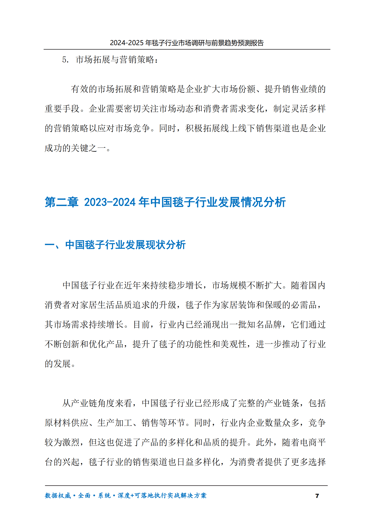 2024-2030年毯子行业市场调研及前景趋势预测报告 第7页