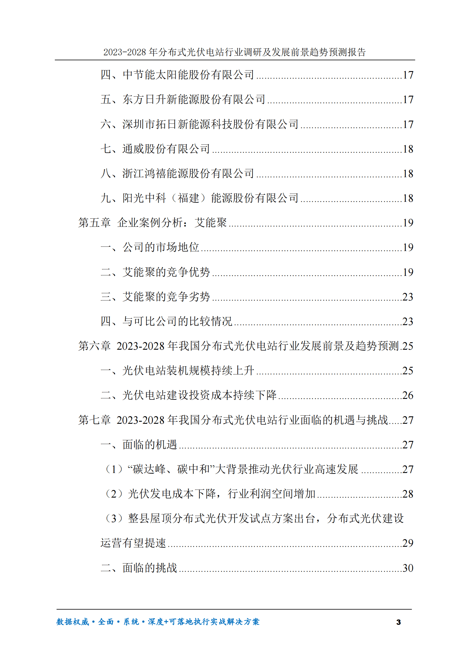 2023-2028年分布式光伏电站行业调研及发展前景趋势预测报告 第3页