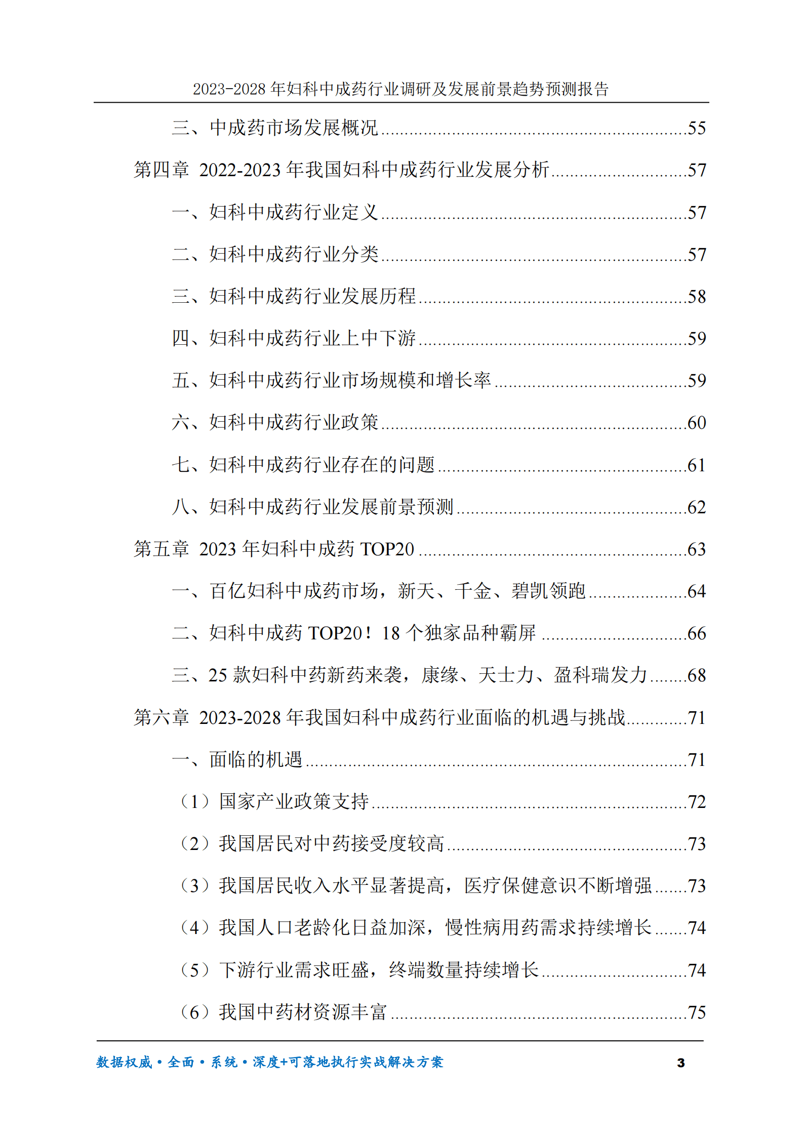2023-2028年妇科中成药行业调研及发展前景趋势预测报告 第3页