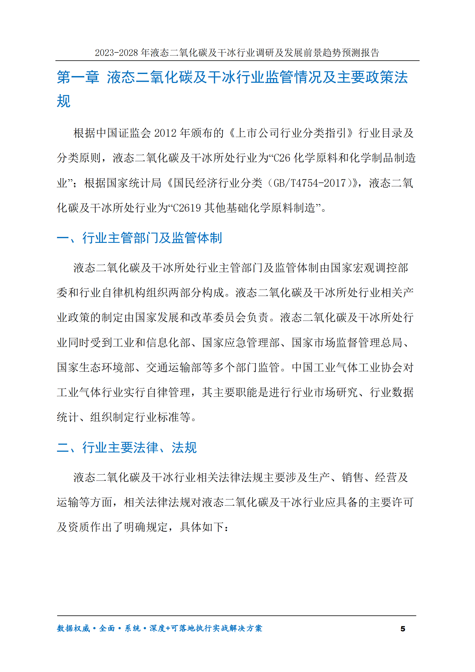 2023-2030年液态二氧化碳及干冰行业调研及发展前景趋势预测报告 第5页