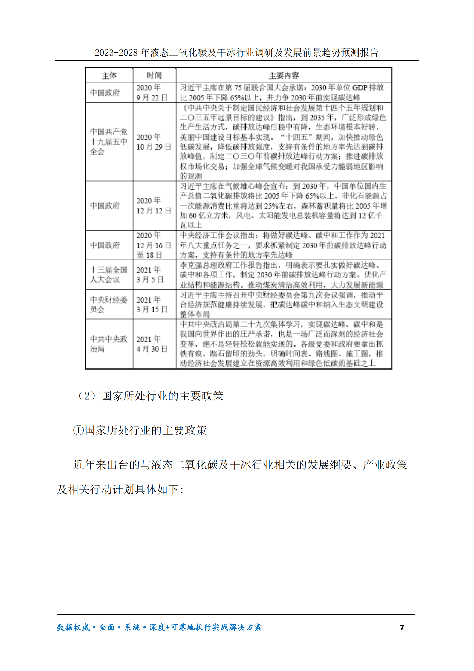 2023-2030年液态二氧化碳及干冰行业调研及发展前景趋势预测报告 第7页