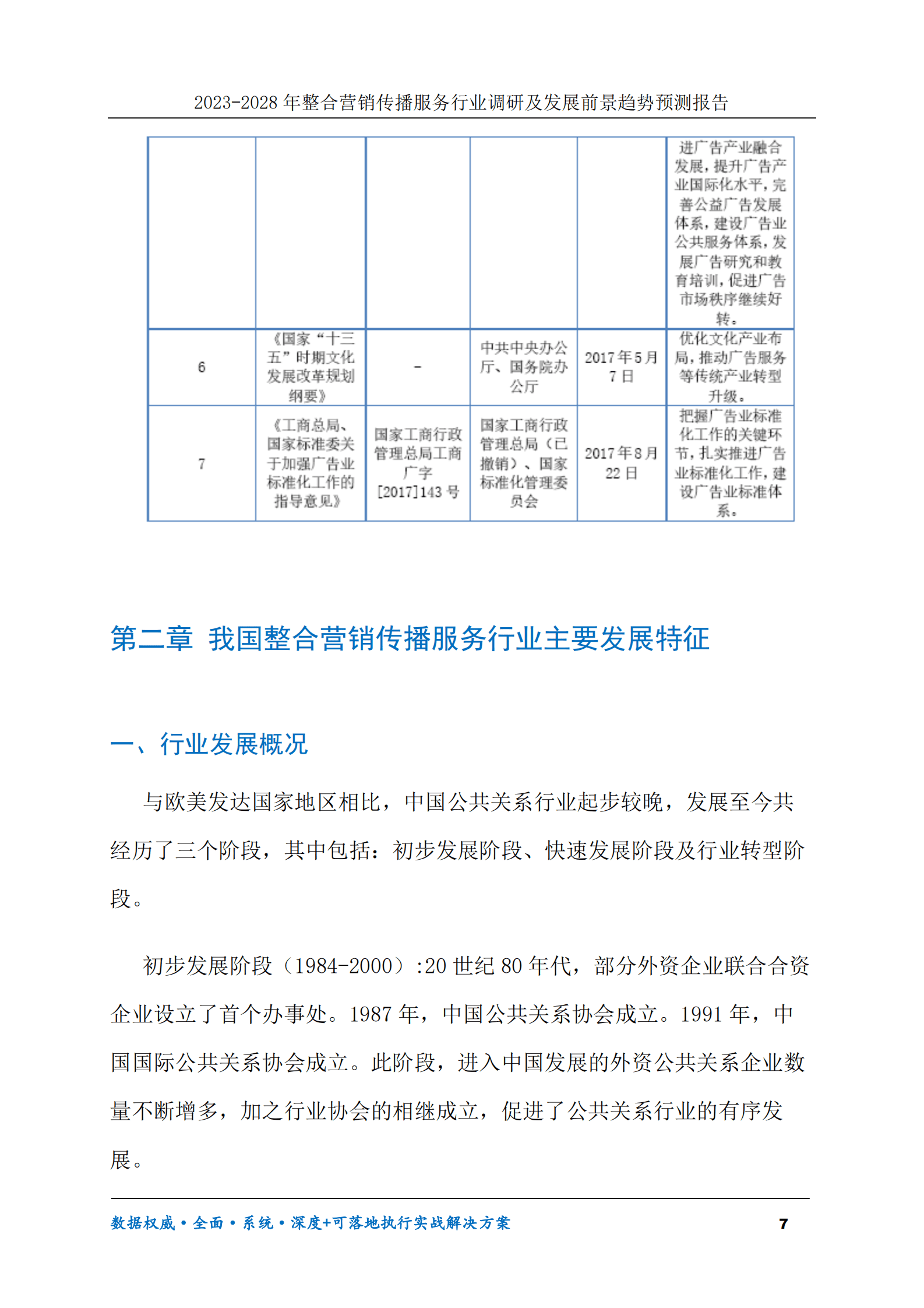 2023-2030年整合营销传播服务行业调研及发展前景趋势预测报告 第7页