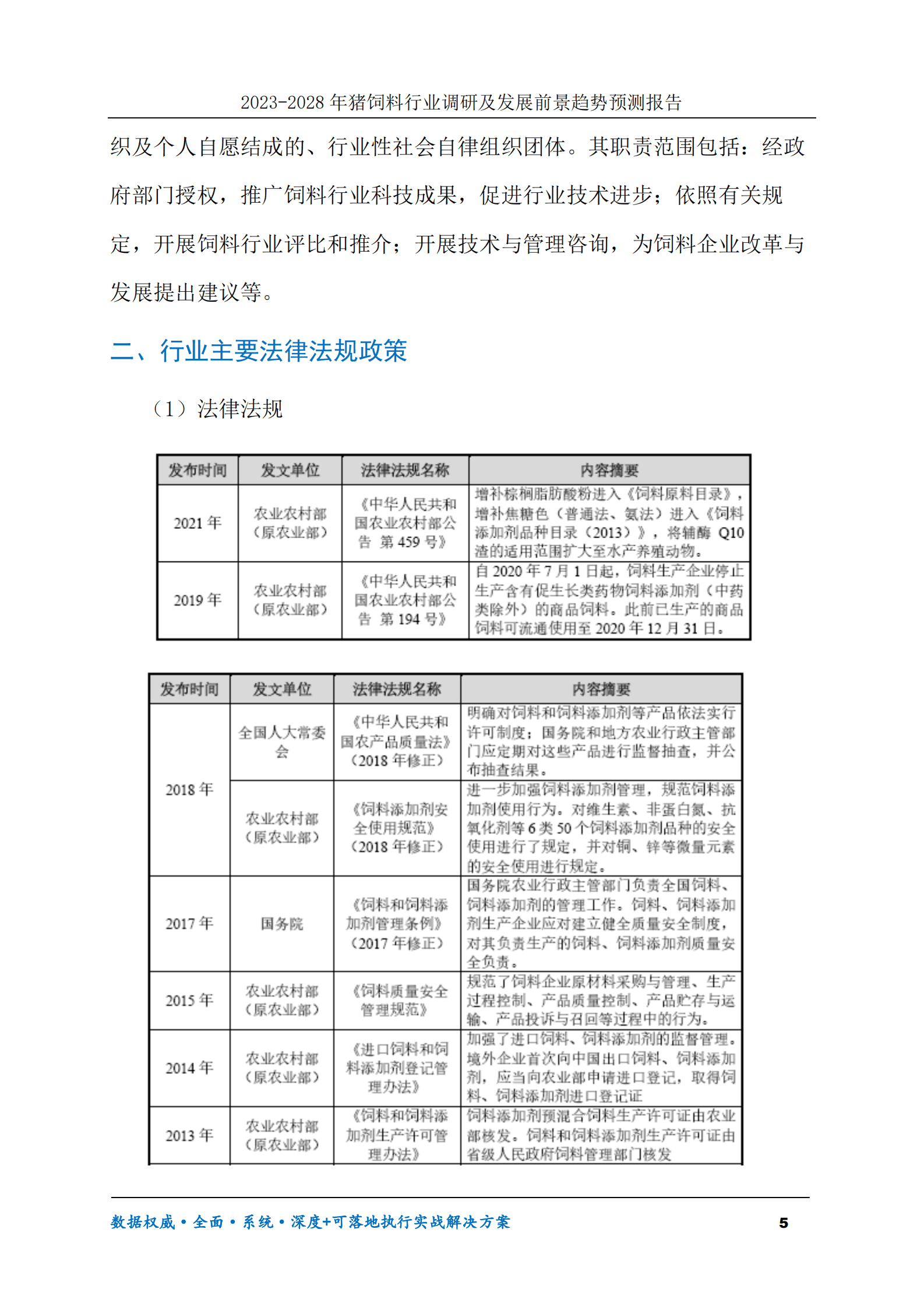 2023-2030年猪饲料行业调研及发展前景趋势预测报告 第5页