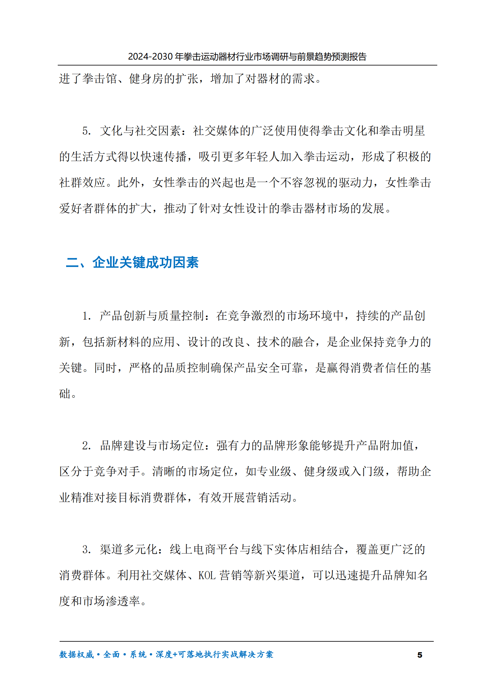 2024-2030年拳击运动器材行业市场调研及前景趋势预测报告 第5页