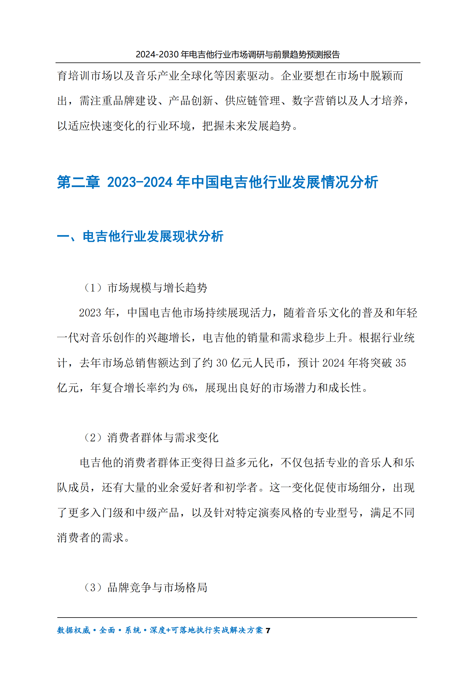 2024-2030年电吉他行业市场调研及前景趋势预测报告 第7页