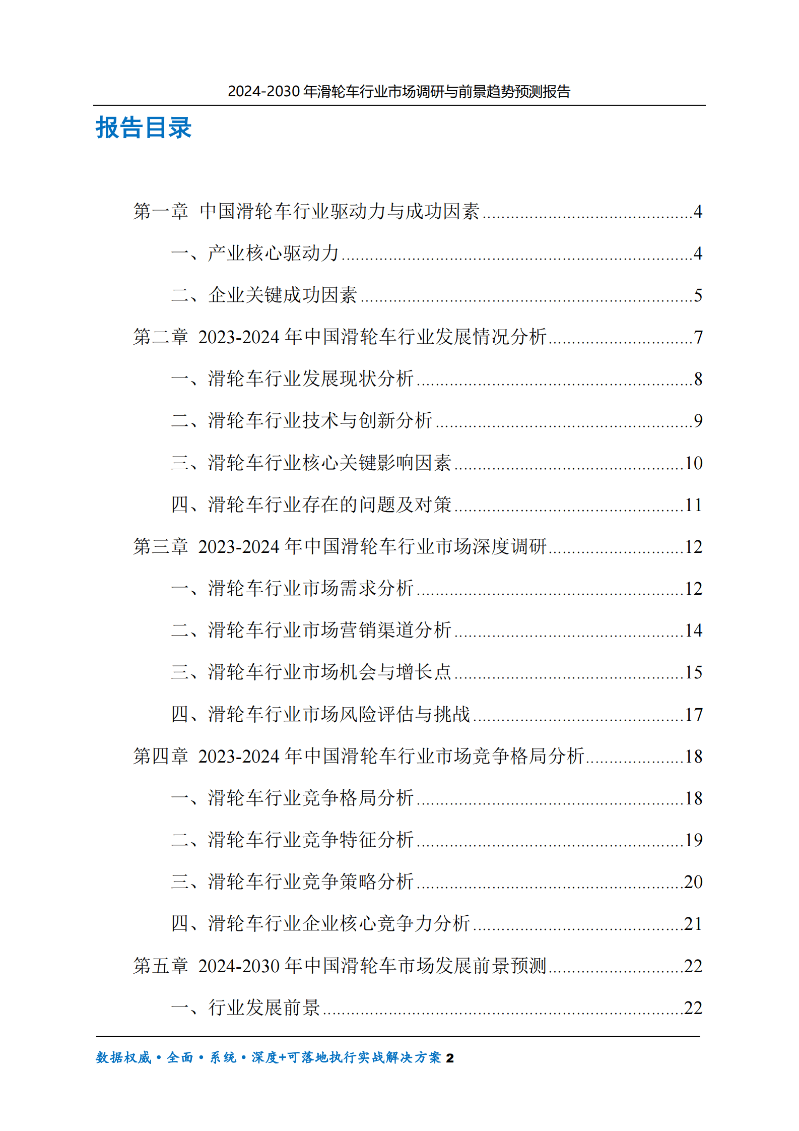 2024-2030年滑轮车行业市场调研及前景趋势预测报告 第2页