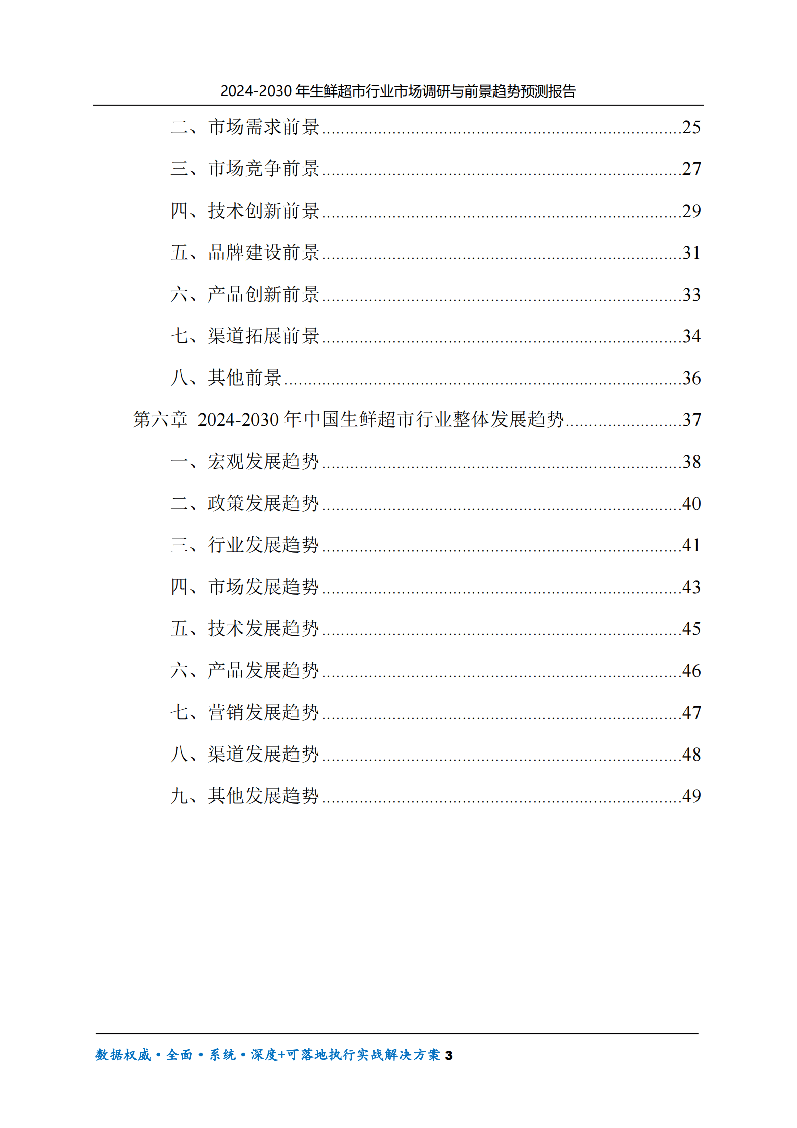 2024-2030年生鲜超市行业市场调研及前景趋势预测报告 第3页