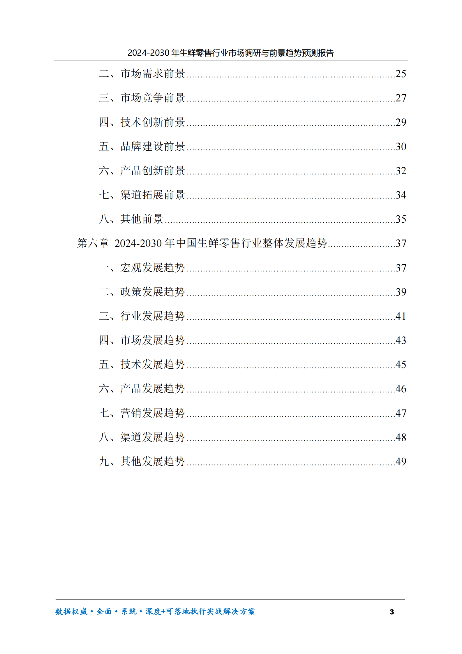 2024-2030年生鲜零售行业市场调研及前景趋势预测报告 第3页