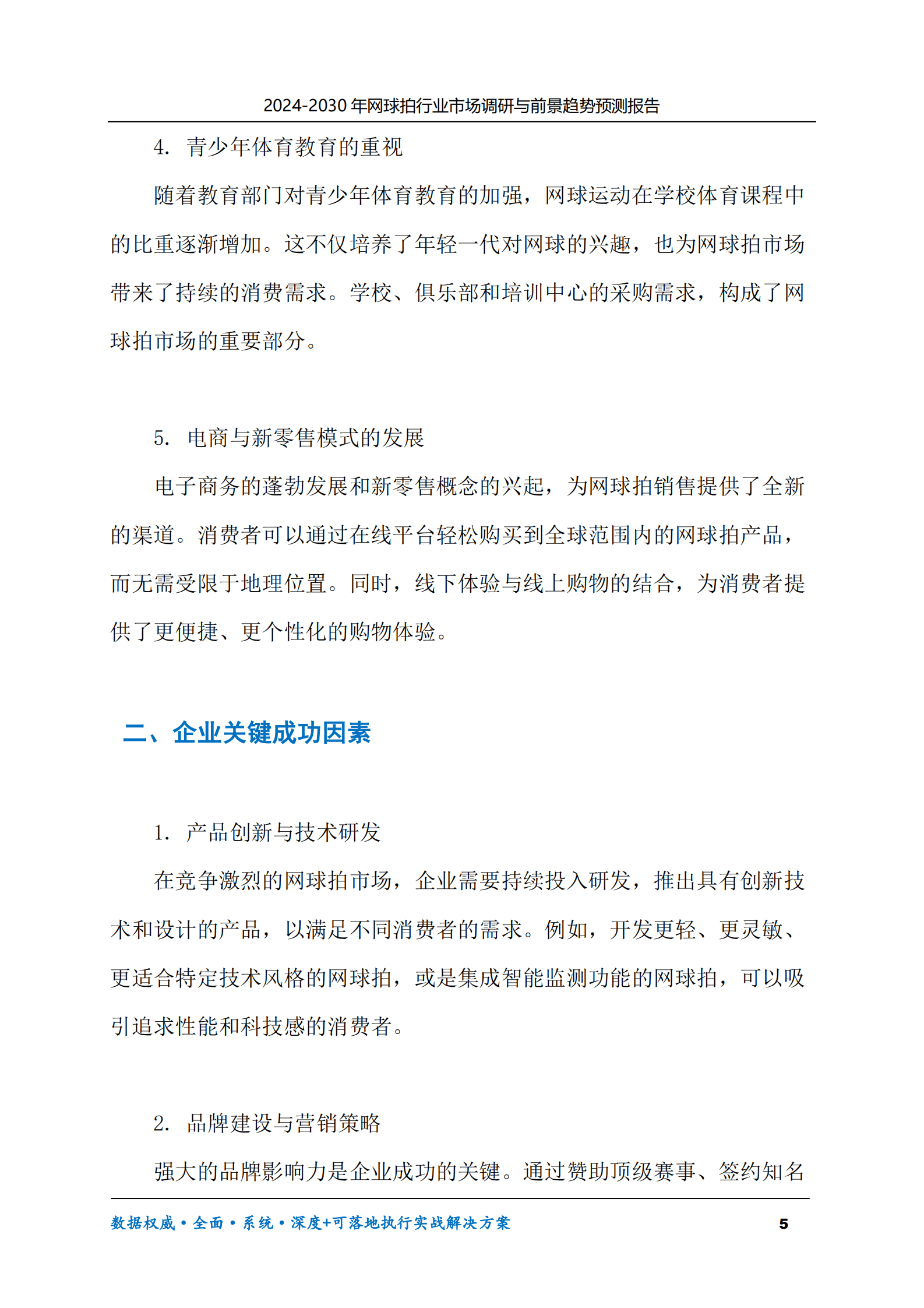 2024-2030年网球拍行业市场调研及前景趋势预测报告 第5页