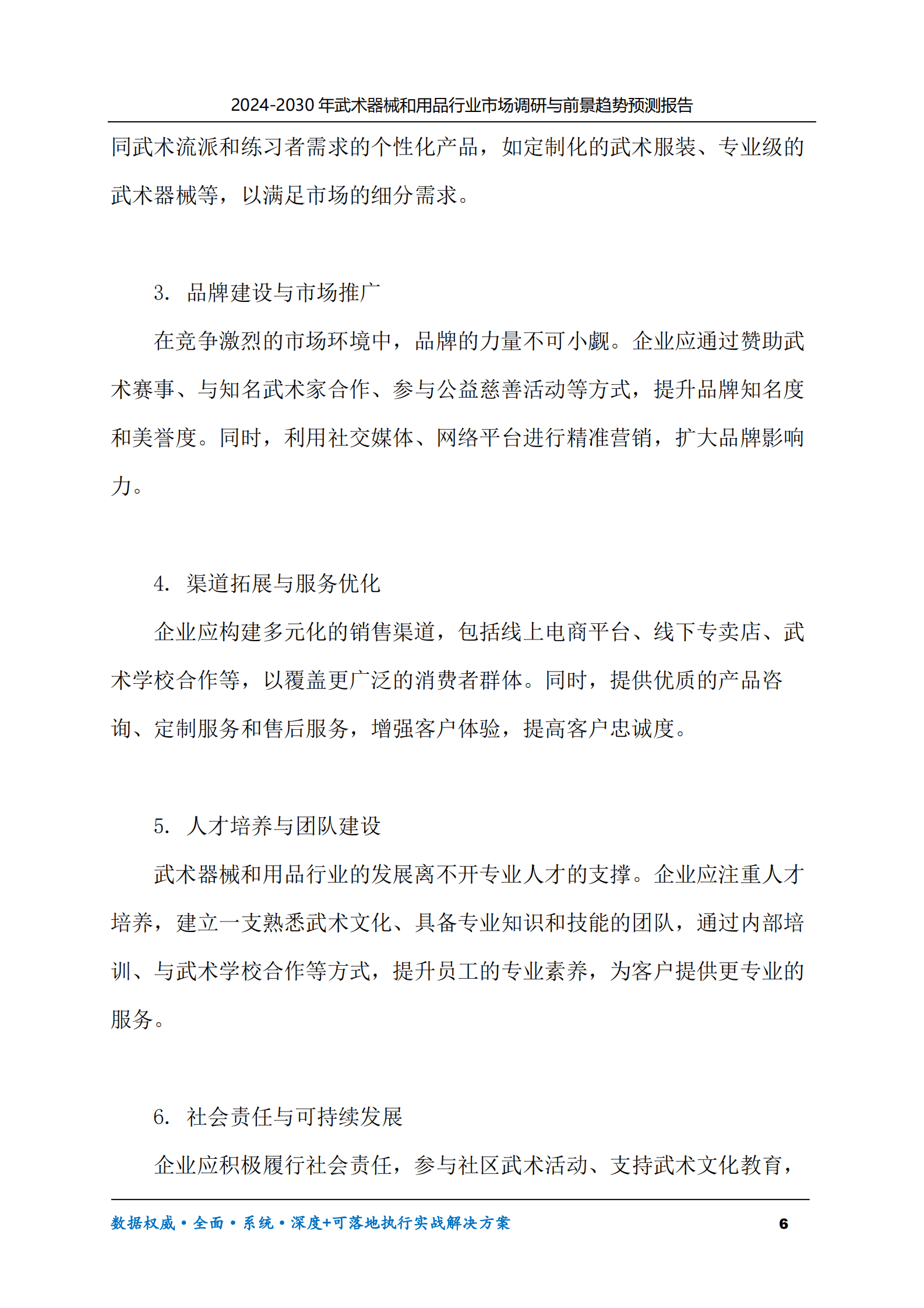 2024-2030年武术器械和用品行业市场调研及前景趋势预测报告 第6页
