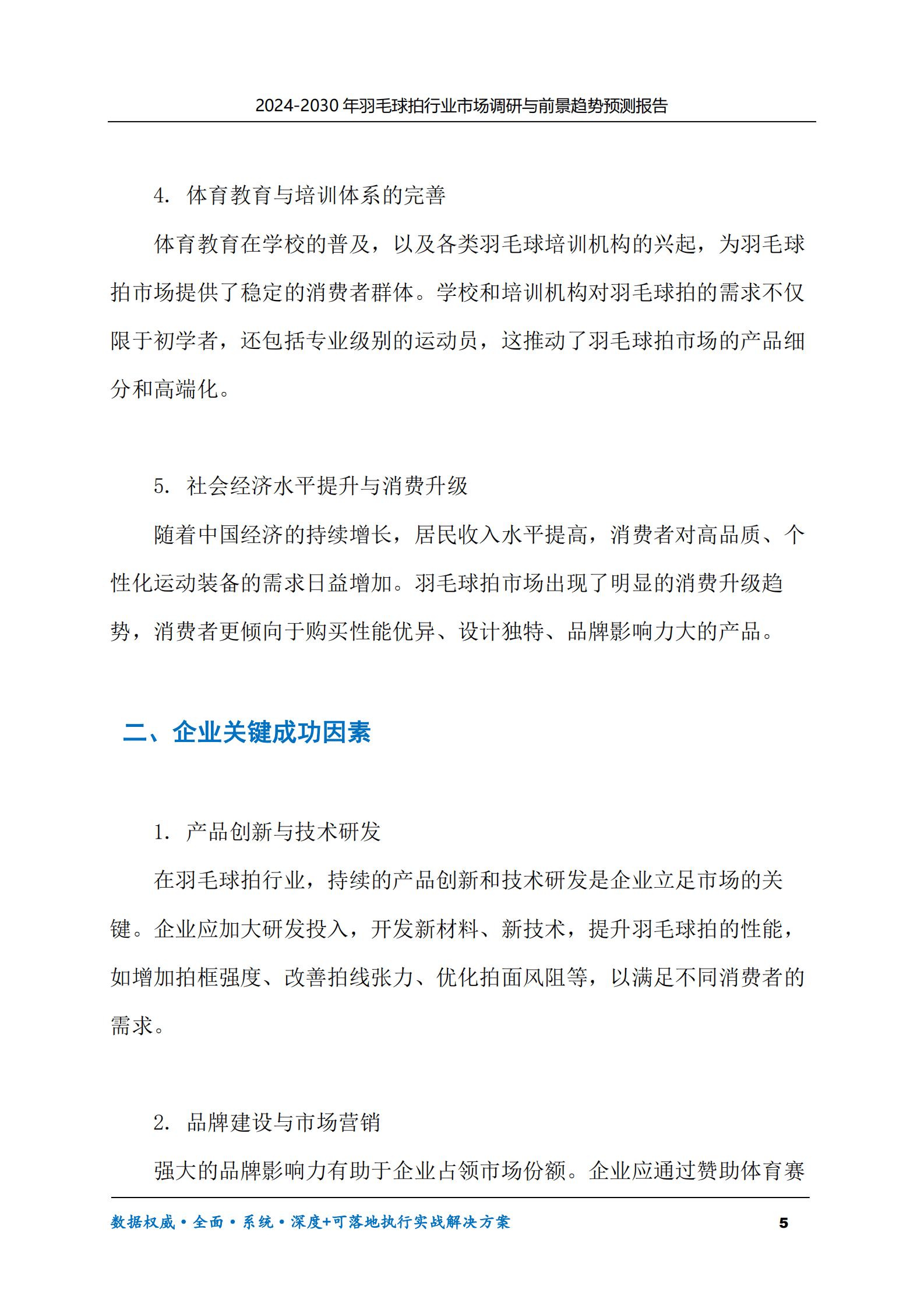 2024-2030年羽毛球拍行业市场调研及前景趋势预测报告 第5页