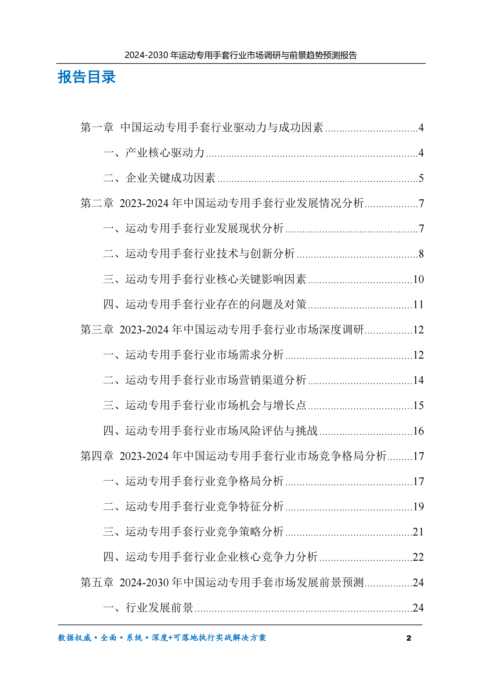 2024-2030年运动专用手套行业市场调研及前景趋势预测报告 第2页