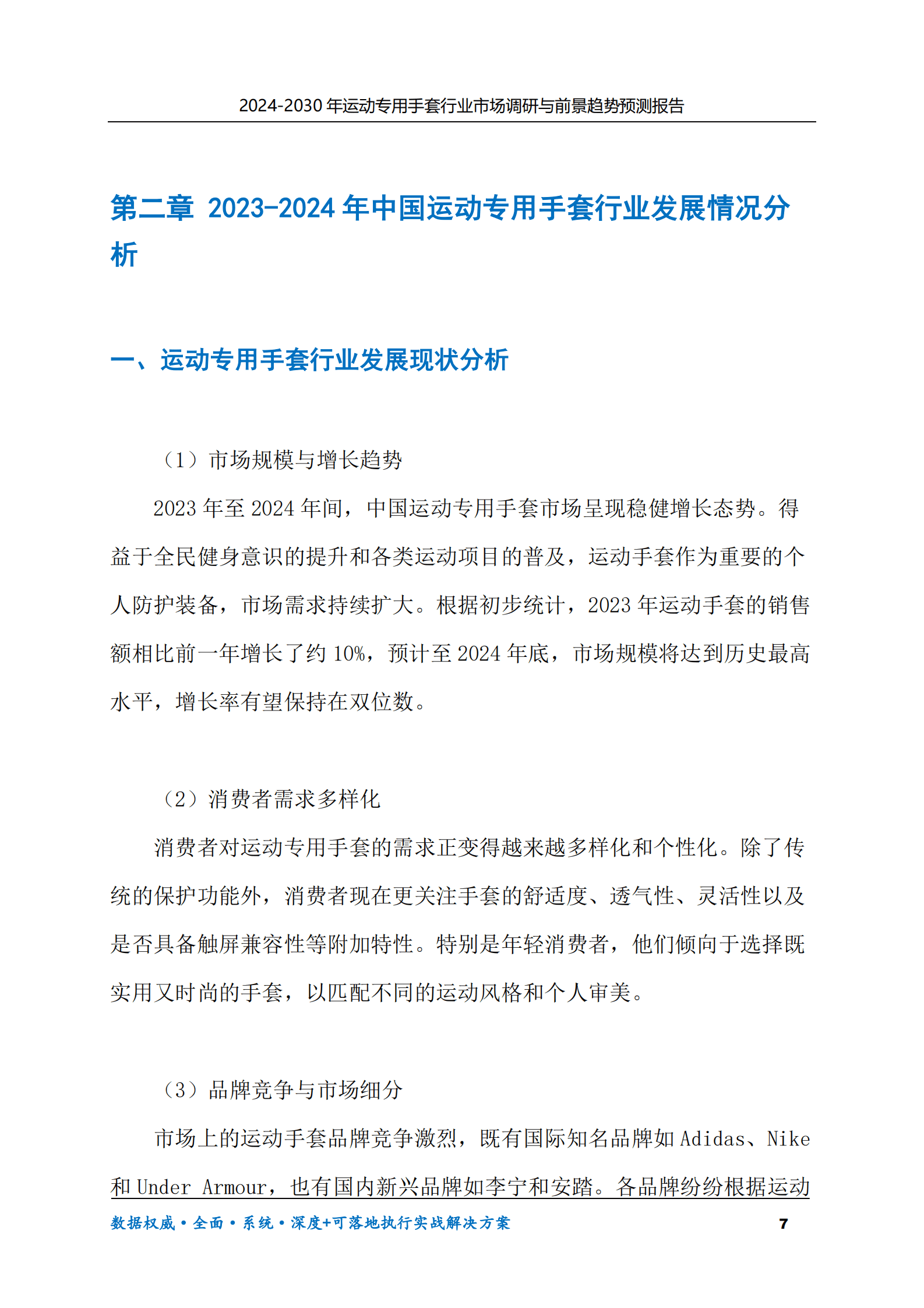 2024-2030年运动专用手套行业市场调研及前景趋势预测报告 第7页