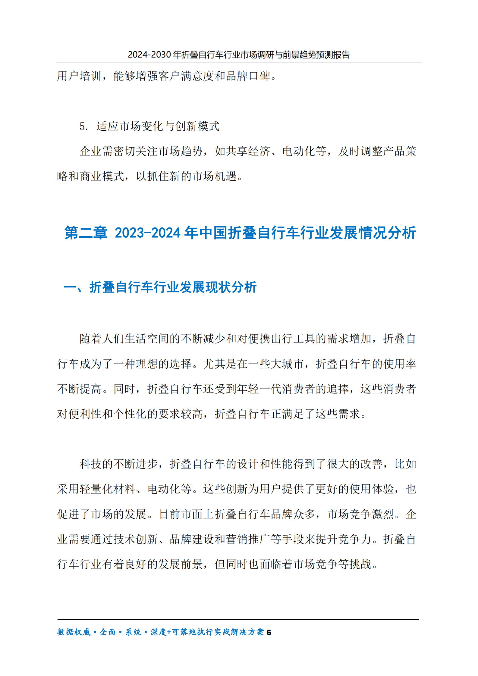 2024-2030年折叠自行车行业市场调研及前景趋势预测报告 第6页