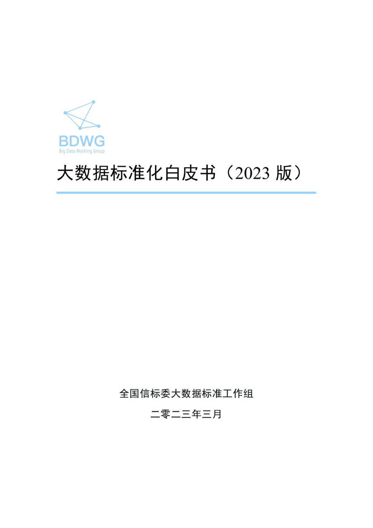 大数据标准化白皮书（2023版） 第1页