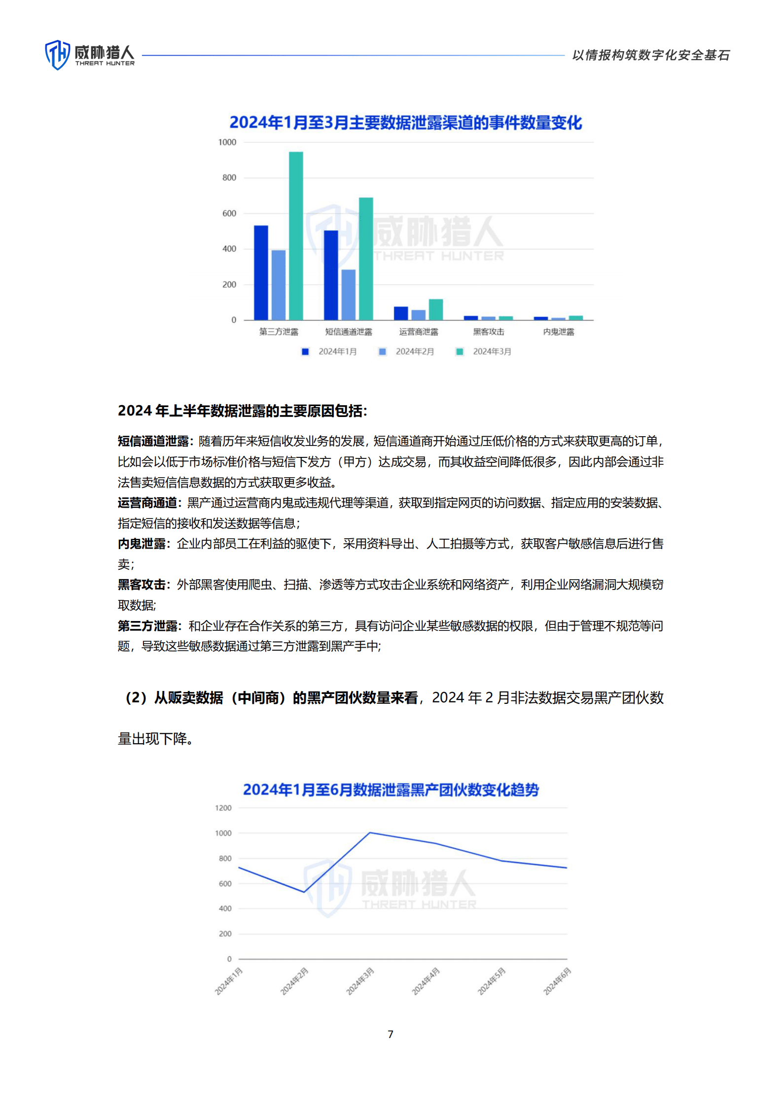 威胁猎人：2024年上半年数据泄露风险态势报告 第7页