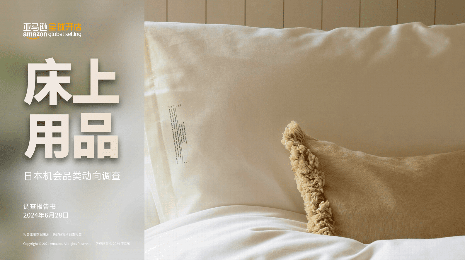 亚马逊全球开店：2024亚马逊日本机会品类动向调查报告-床上用品 第1页