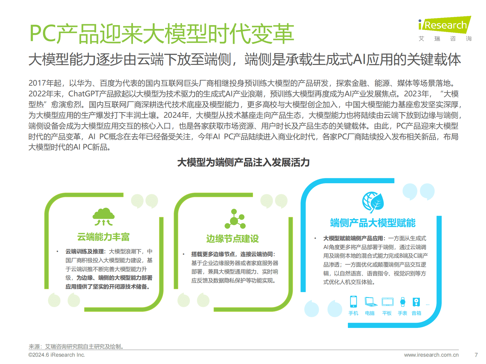 艾瑞咨询：2024年中国AI PC行业研究报告 第7页