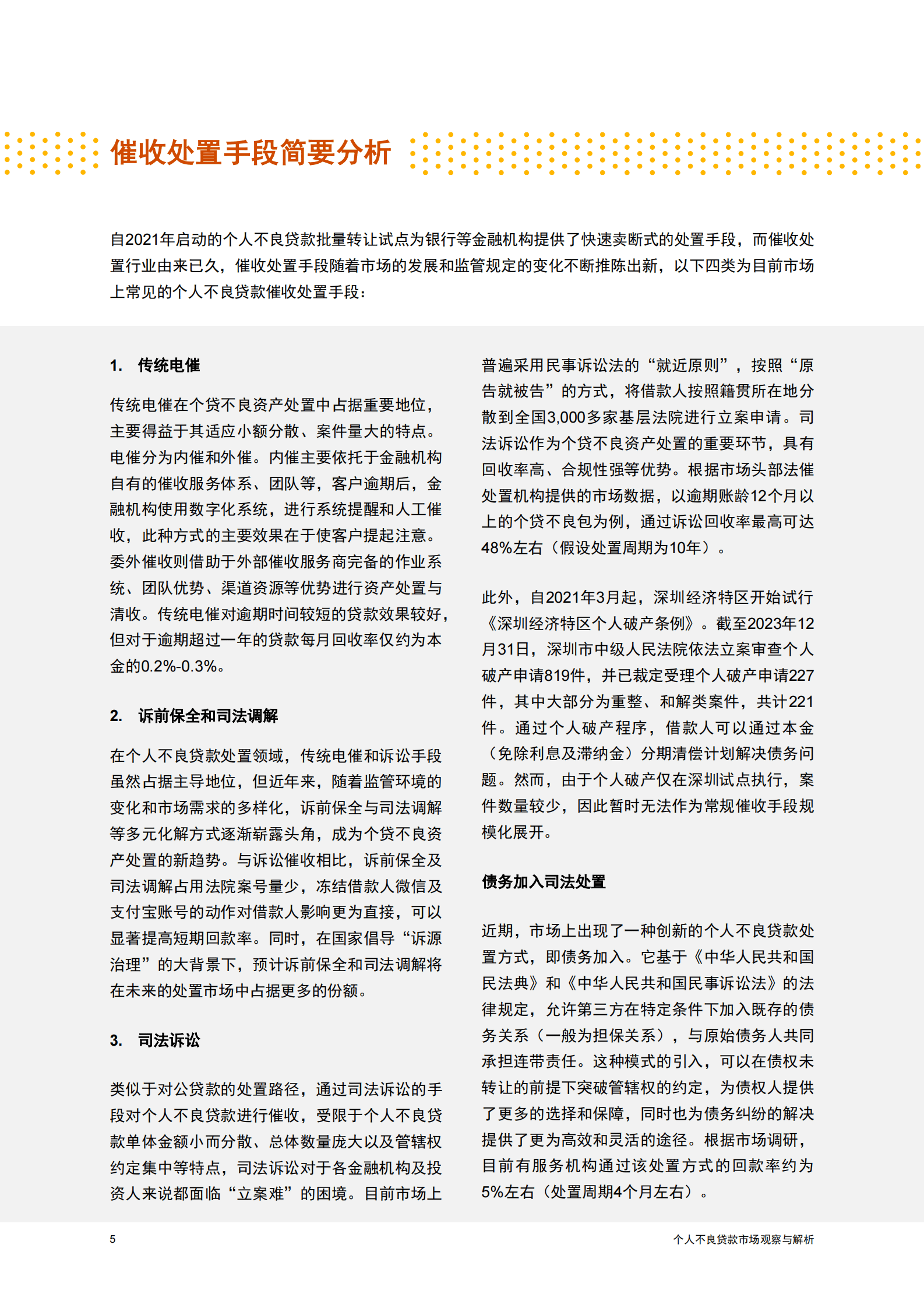 普华永道：2024个人不良贷款市场观察与解析报告 第6页