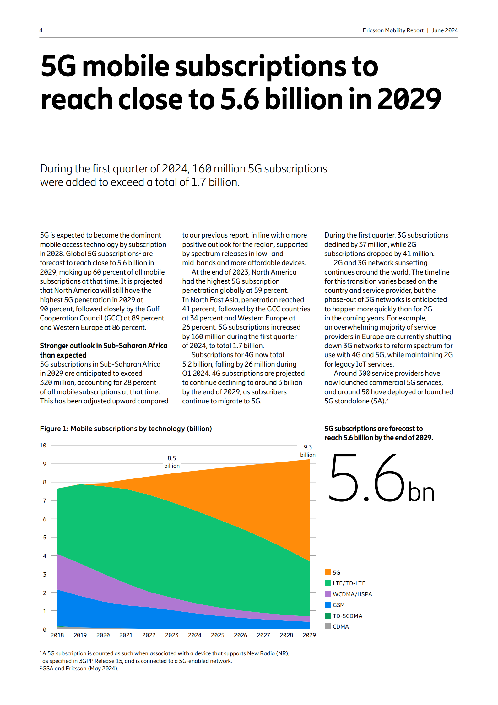 Ericsson：2024年6月移动报告 第4页
