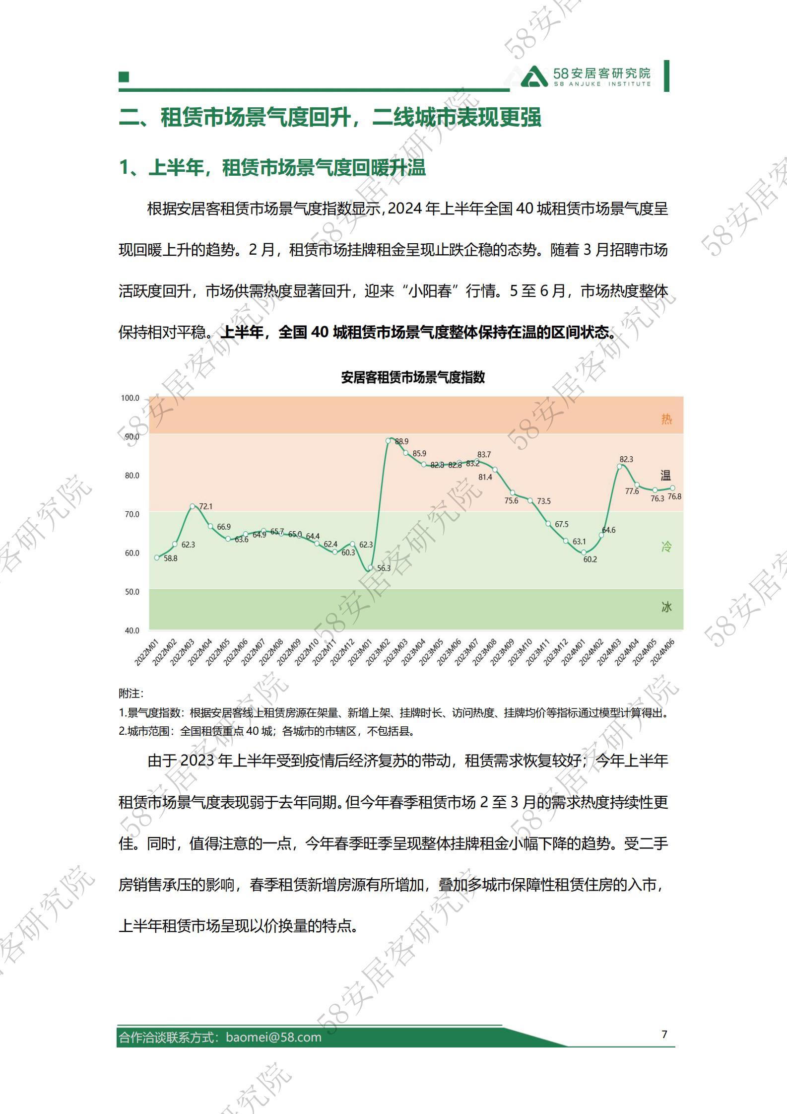 58安居客研究院：2024年上半年全国租赁市场报告 第7页