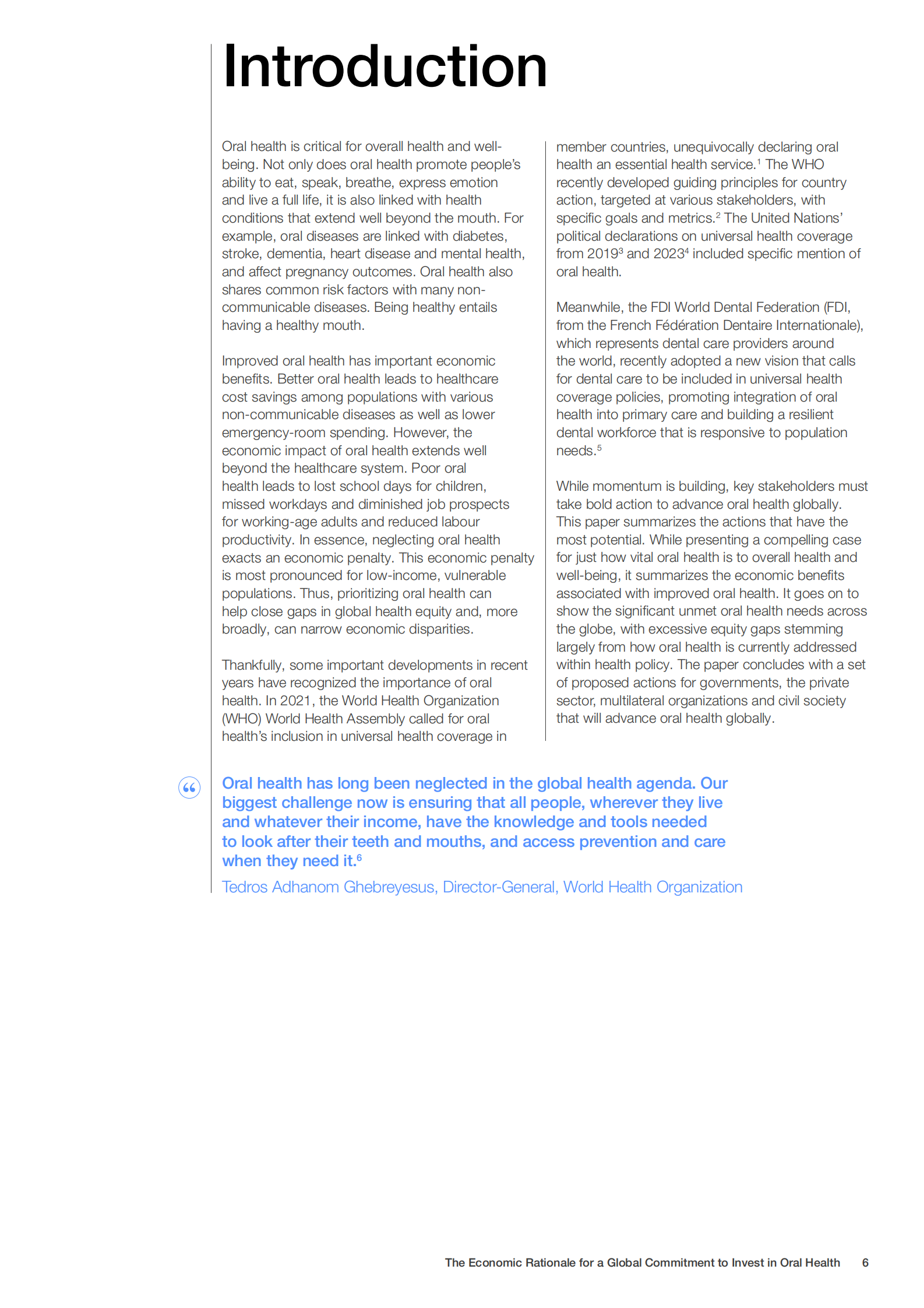 世界经济论坛：投资口腔健康全球承诺的经济合理性（英文） 第6页