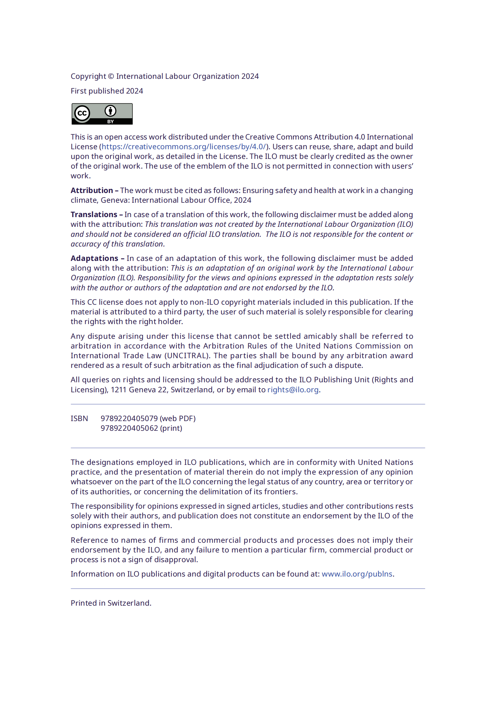 在不断变化的气候中确保工作安全与健康（英文版） 第3页