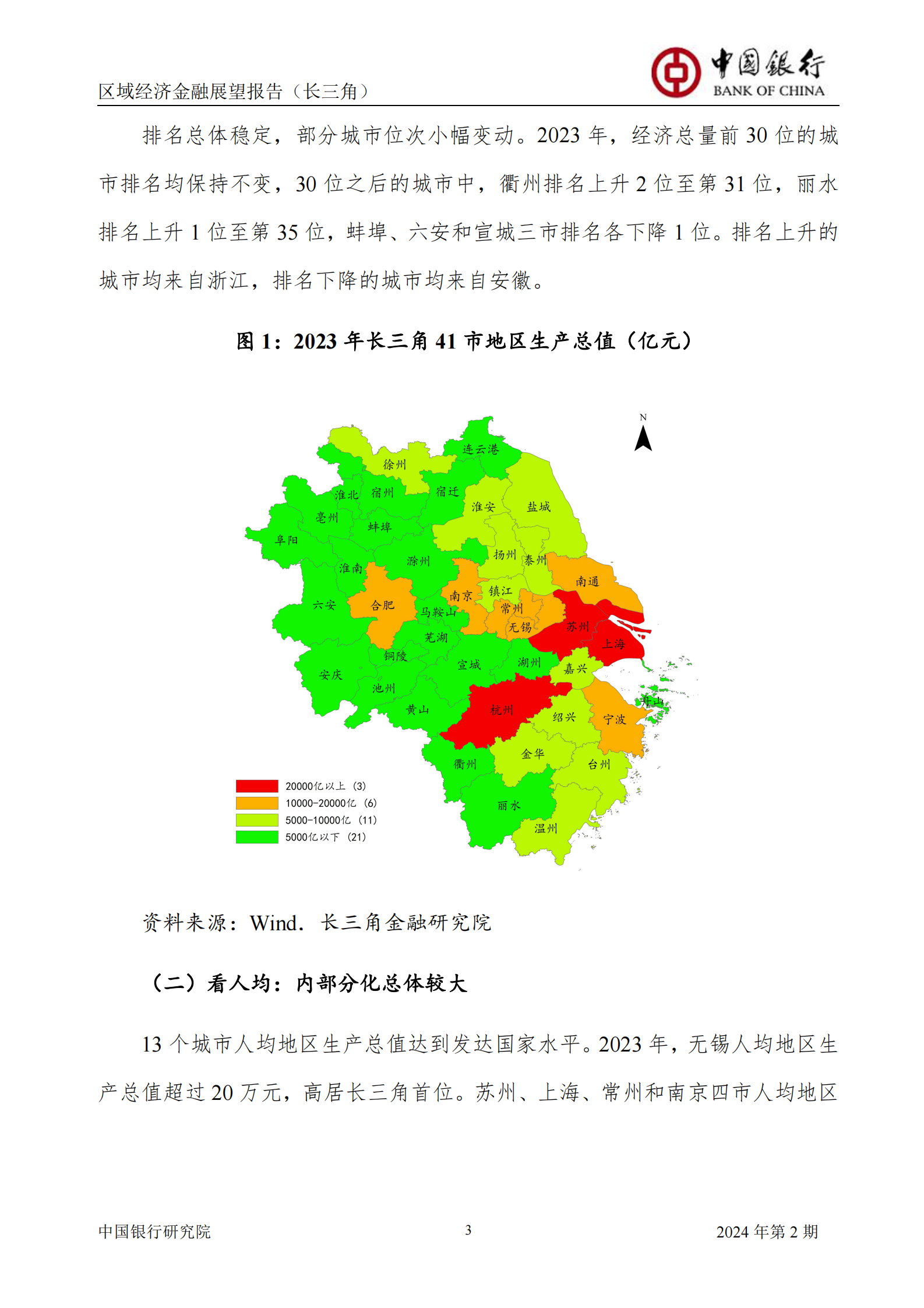中国银行研究院：中国银行区域经济金融展望报告（长三角）-推动长三角城市高质量发展，更好发挥示范引领作用 第5页