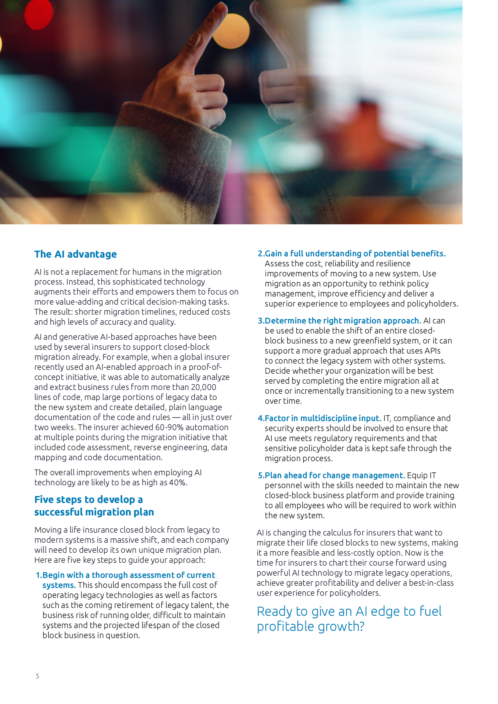 Capgemini：人工智能可以加速生命封闭块迁移2024（英文版） 第5页