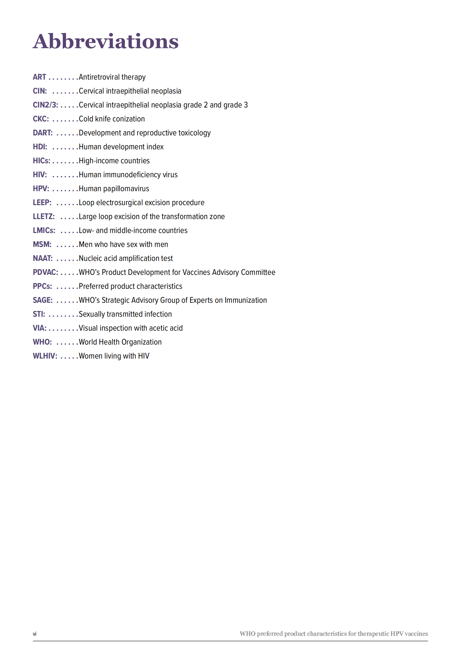 WHO世界卫生组织：2024首选治疗性HPV疫苗产品特性报告（英文版） 第8页
