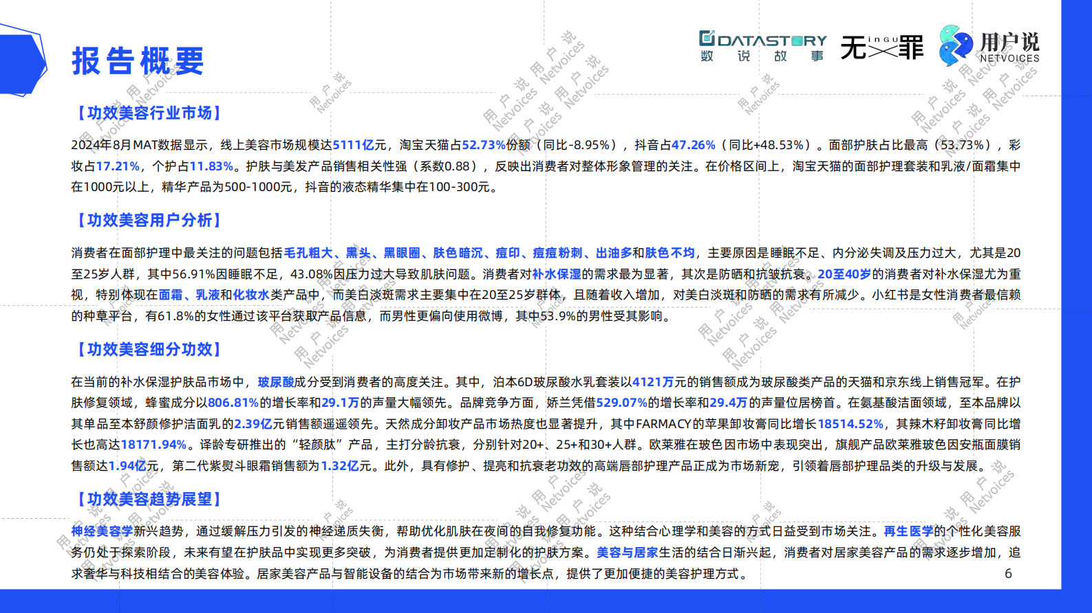 用户说：2025中国功效护肤的前沿风向标&消费者需求报告 第6页