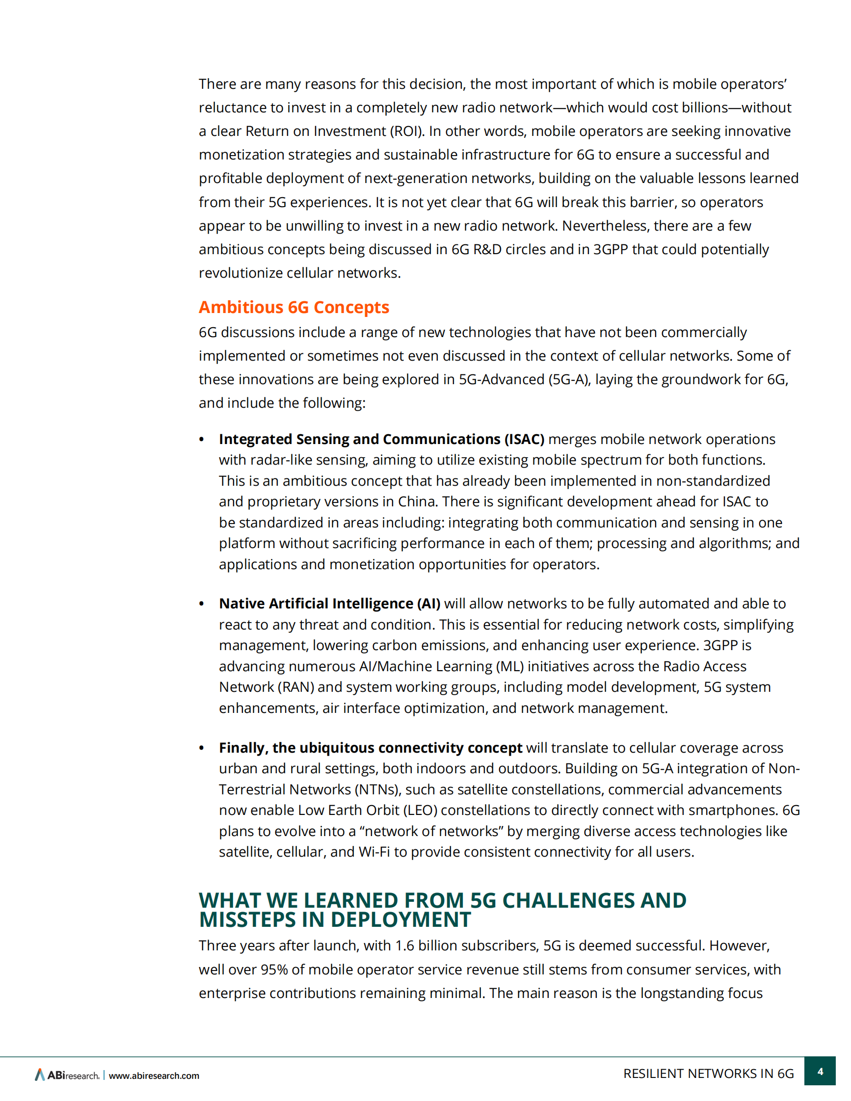 ABI Research &ampamp World：2024年6G网络韧性报告（英文版） 第4页