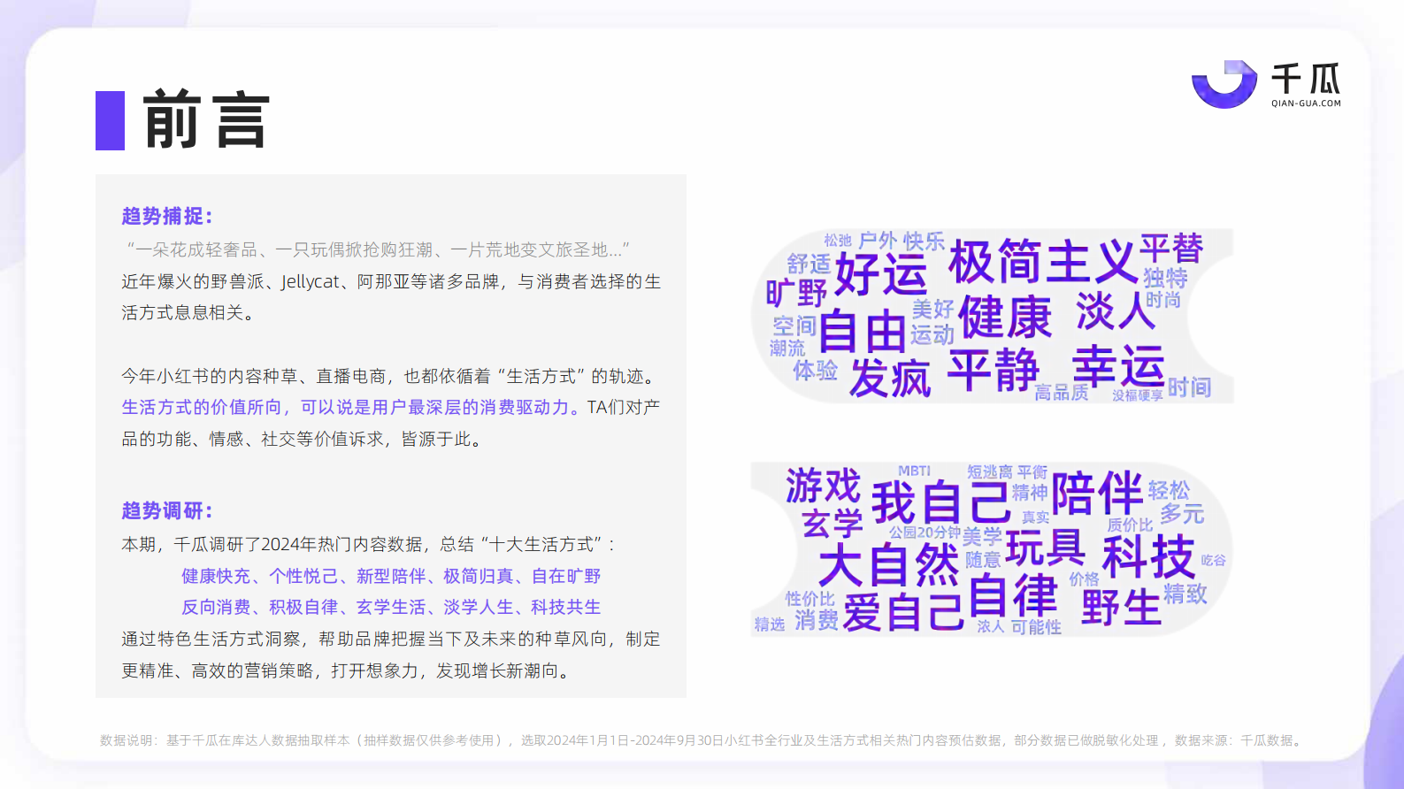 千瓜：2024年十大生活方式洞察数据报告（小红书平台） 第2页