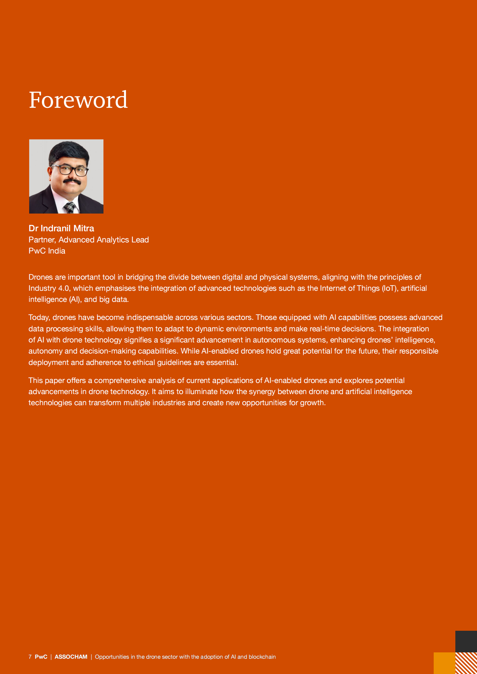 普华永道&ASSOCHAM：2024年人工智能、区块链与无人机技术的融合应用：行业机遇研究报告（英文版） 第7页