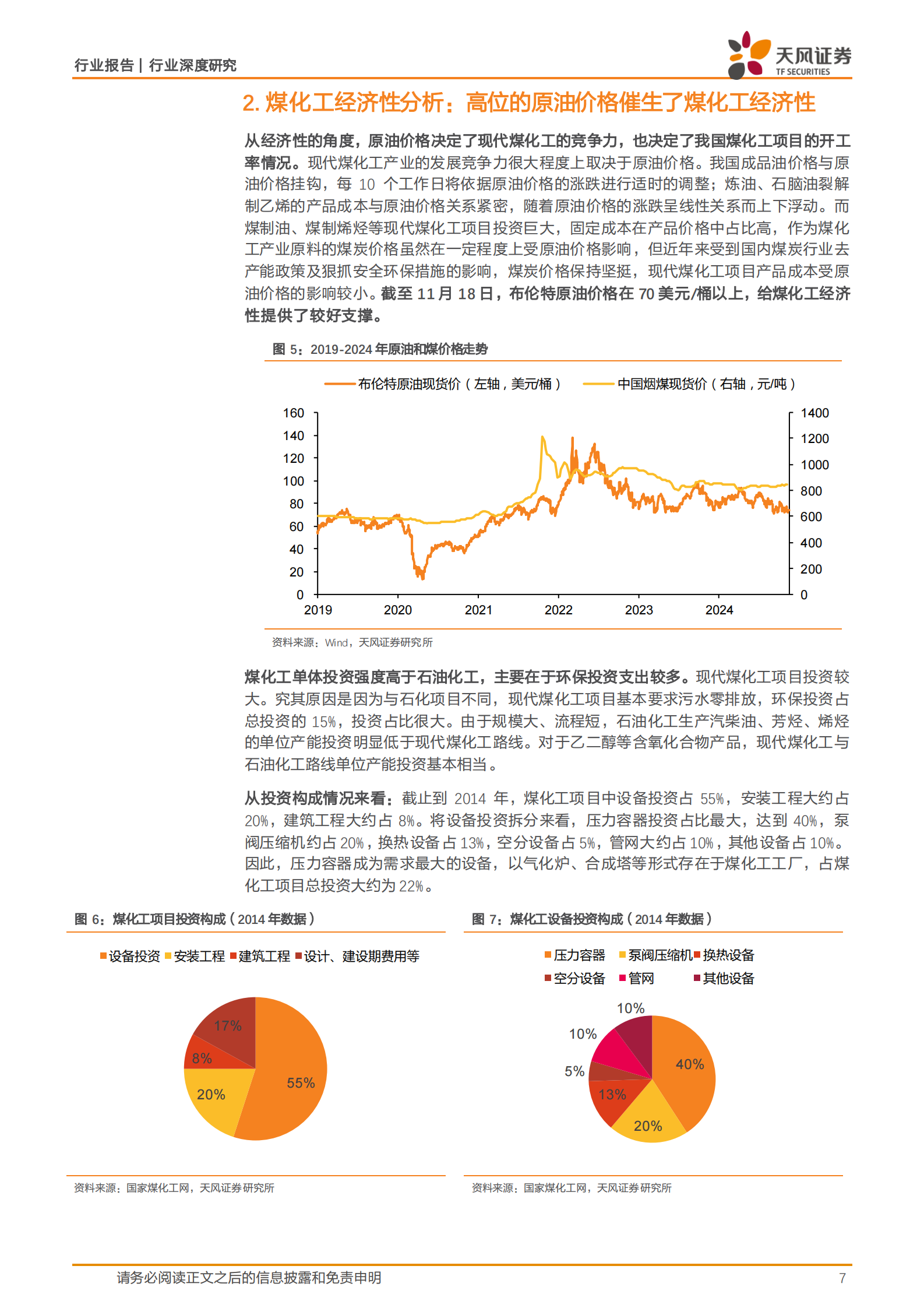 天风证券：建筑装饰行业深度研究：煤化工投资放量在即，把握工程+设备上行机遇 第7页