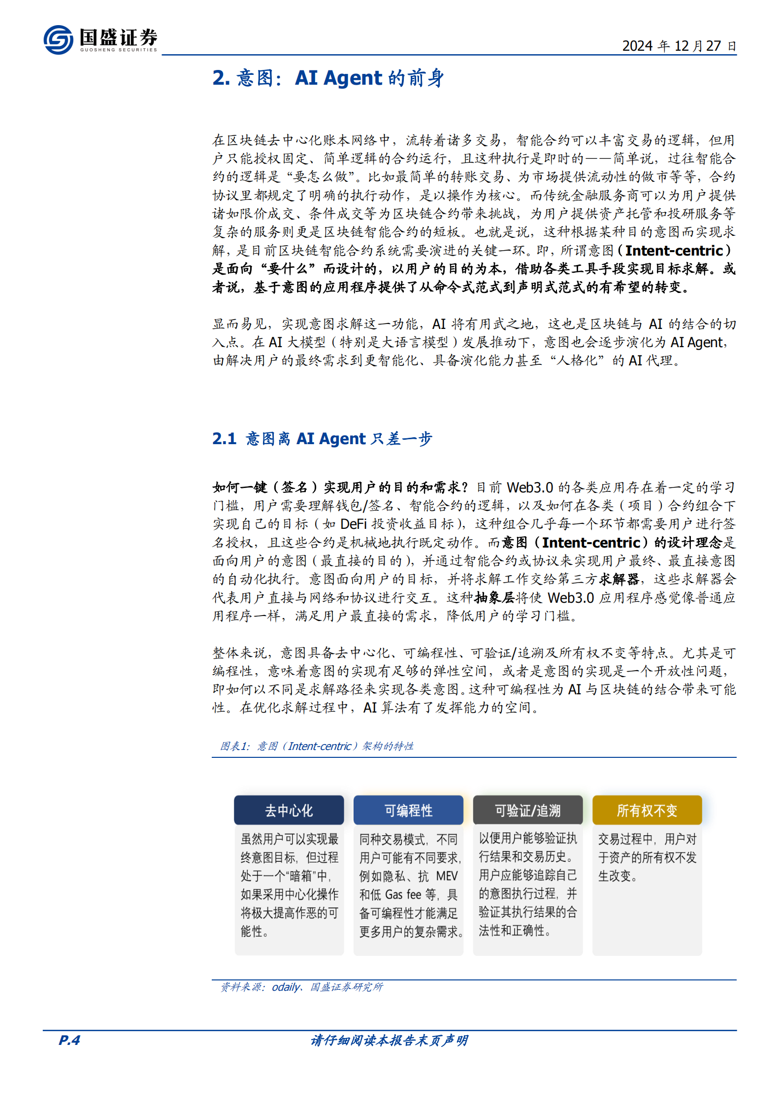 国盛证券：区块链：AI的演化：AI Agent玩转元宇宙 第4页