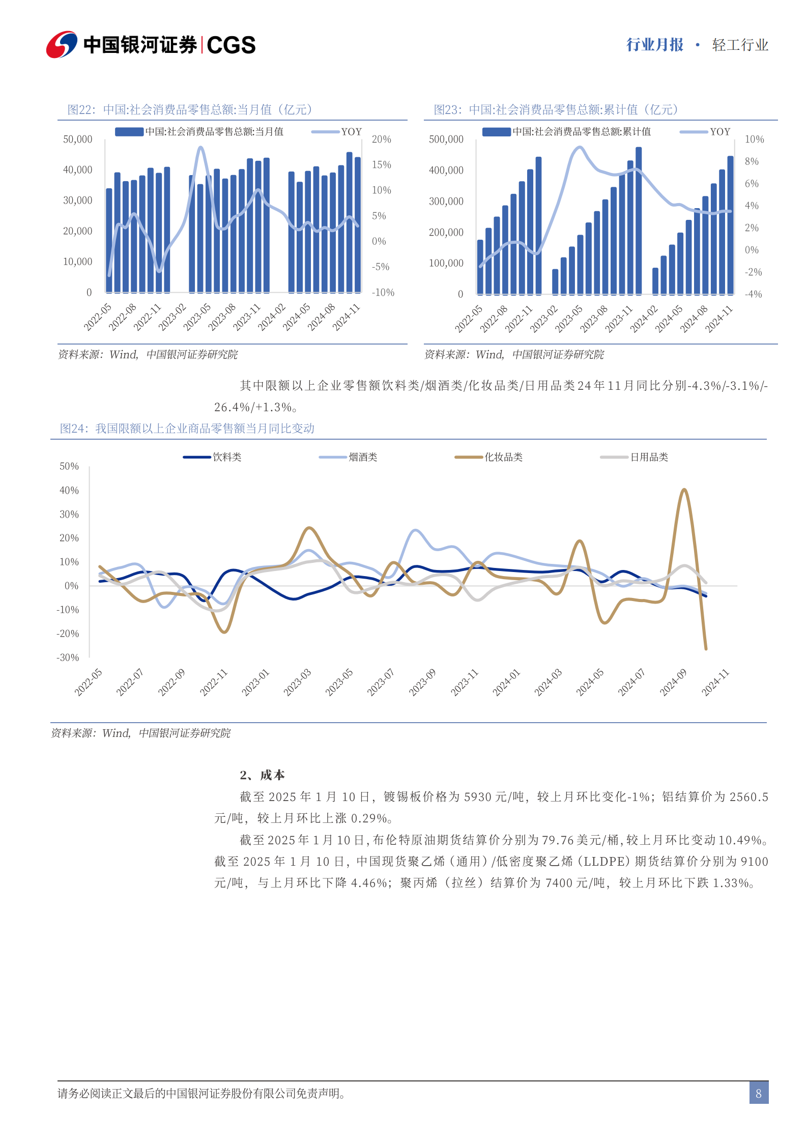 中国银河：轻工行业行业月报：持续关注新一轮国补对需求的催化作用 第8页