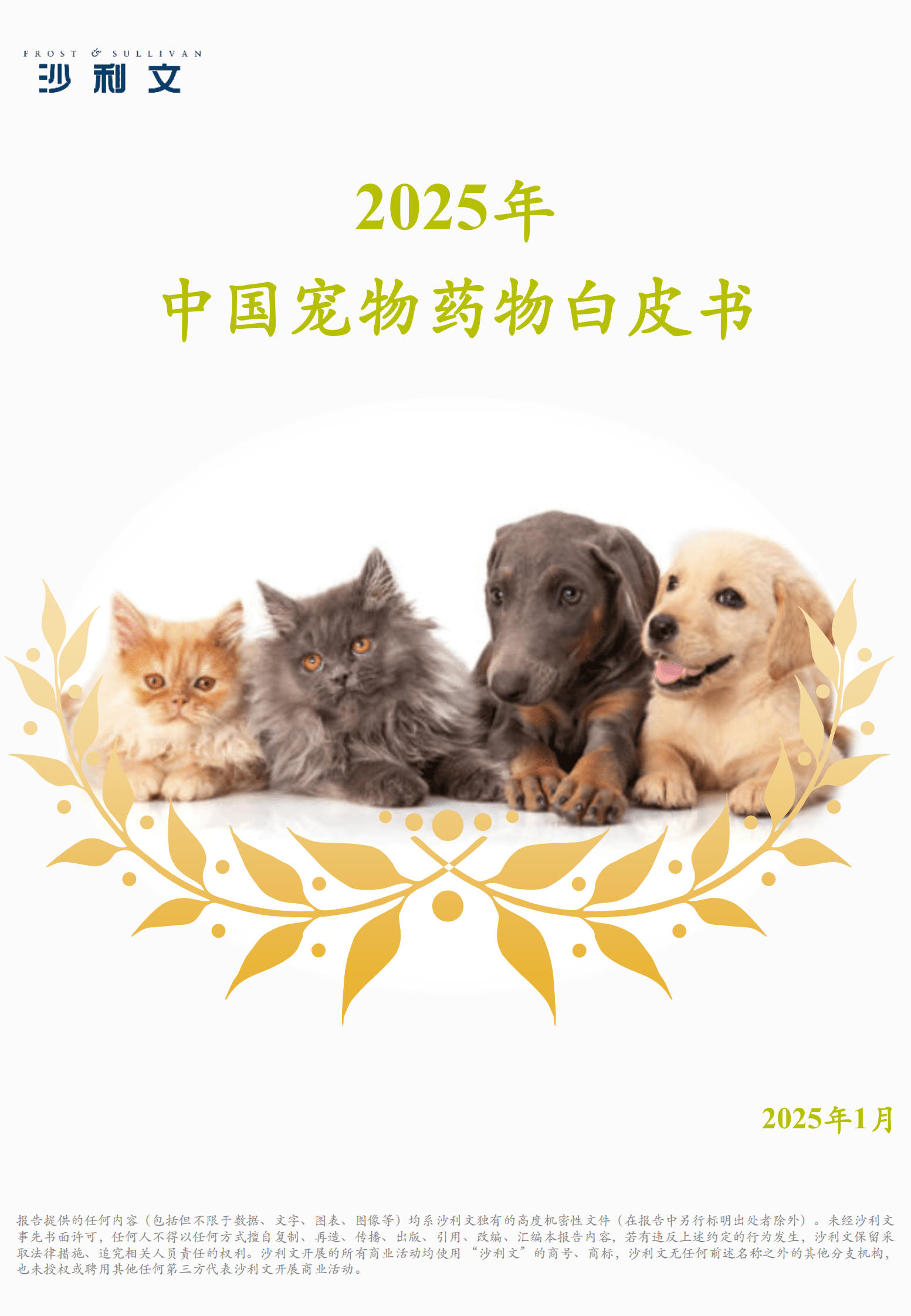 沙利文：2025年中国宠物药物白皮书 第1页