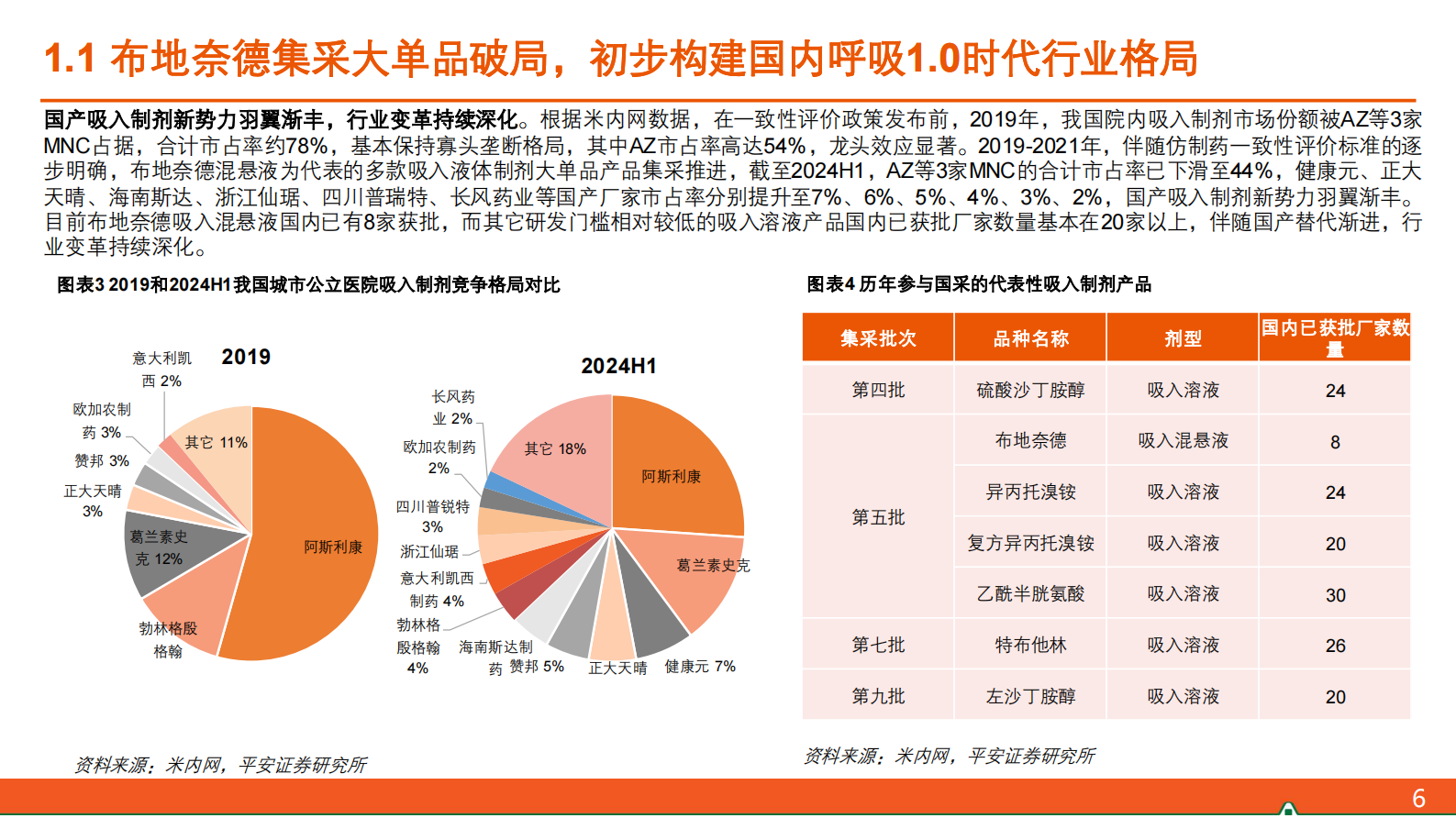 中国平安：呼吸行业全景图&mdash;&mdash;从呼吸1.0到呼吸4.0：剂型升级+机制创新点亮国货之光 第6页