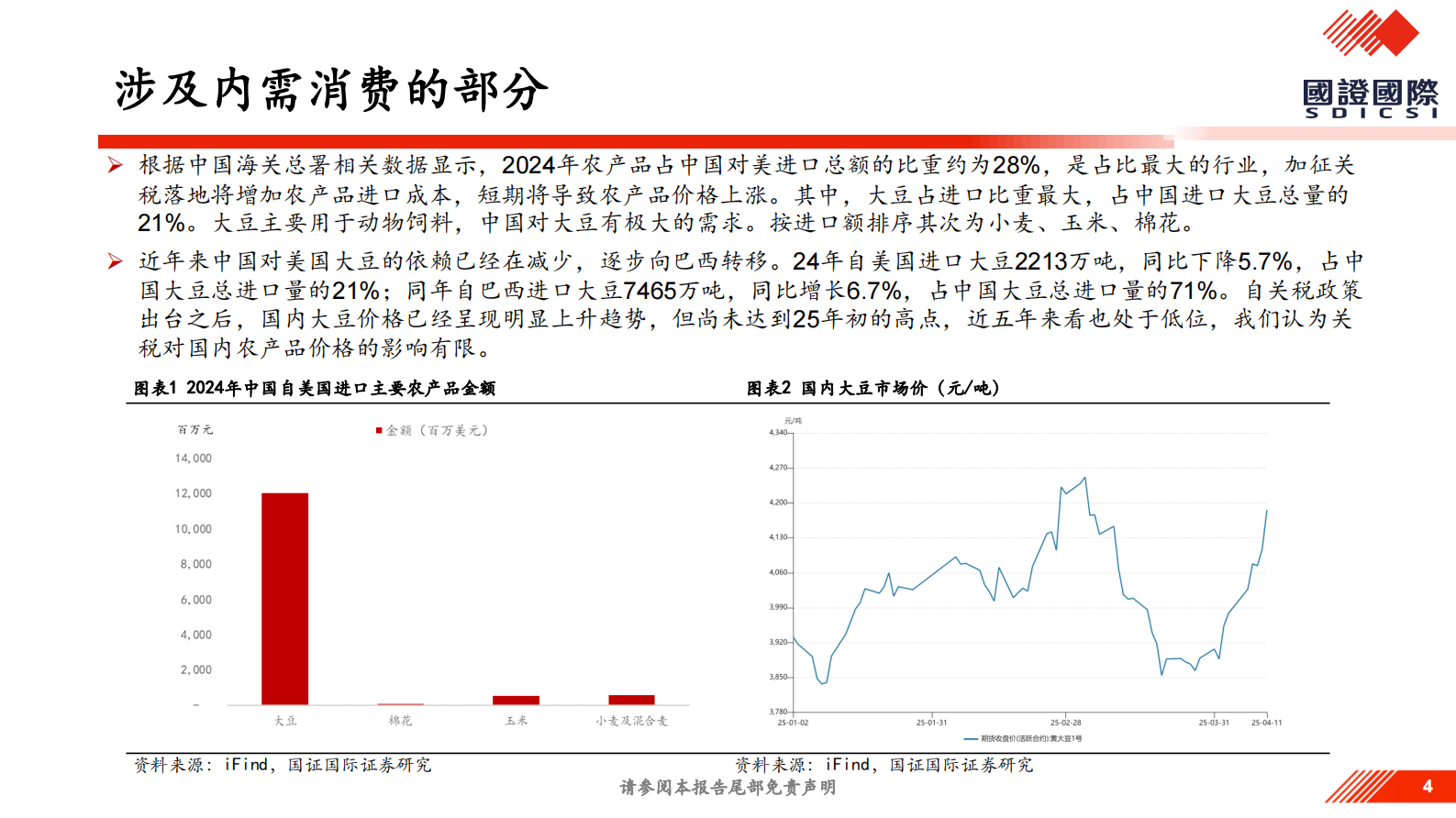国证国际证券：中美关税政策落地后 对内需消费的影响及投资机会展望 第4页
